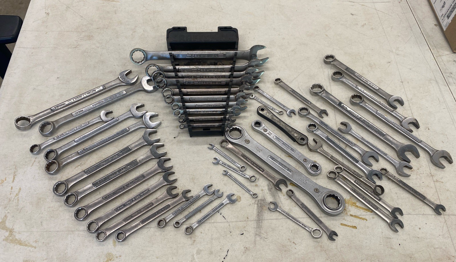45+ pc. Lot Vintage Craftsman USA Combination Wrenches, SAE & Metric, M0901