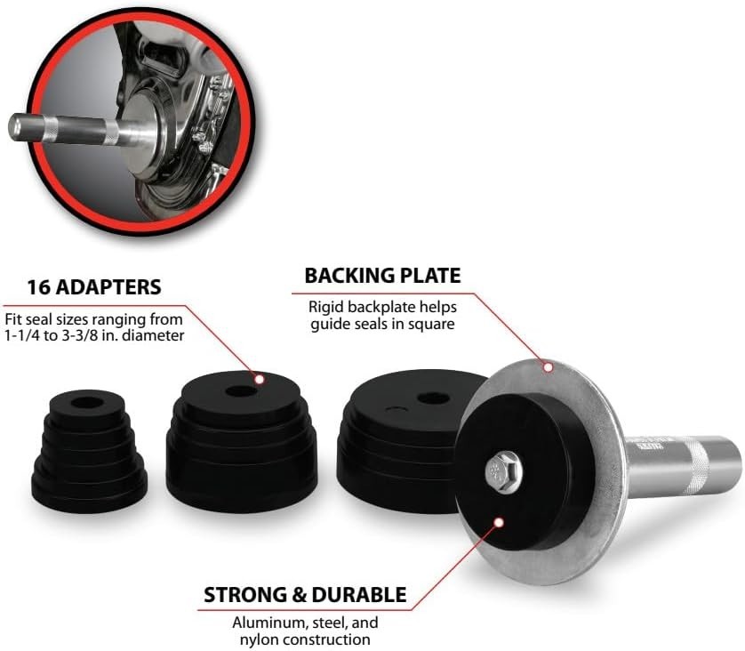 18pcs Seal Driver Kit Size 1-1/4” to 3-3/8” Oil & Lube Seals Installation