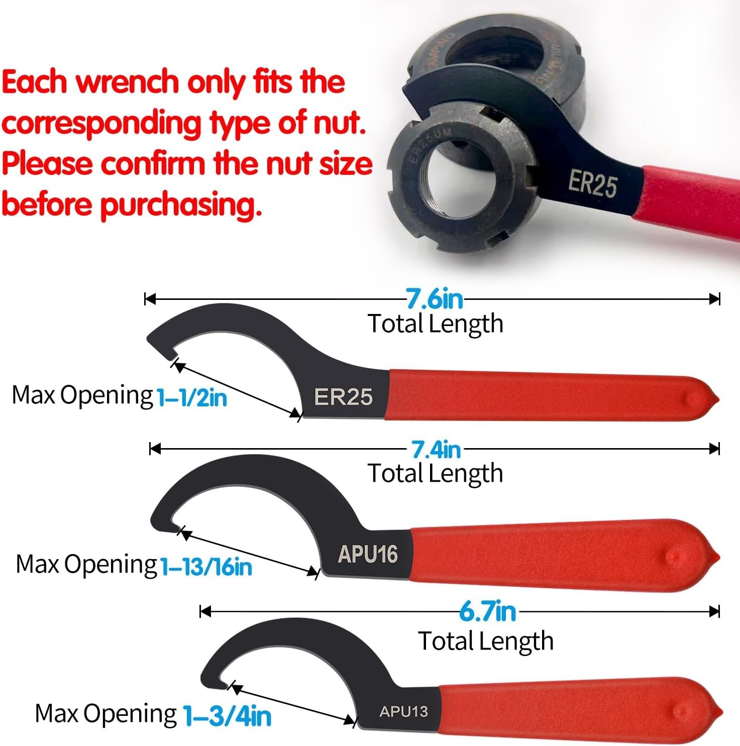6pcs Coilover Spanner Wrench Set – Shock Adjustment Tools