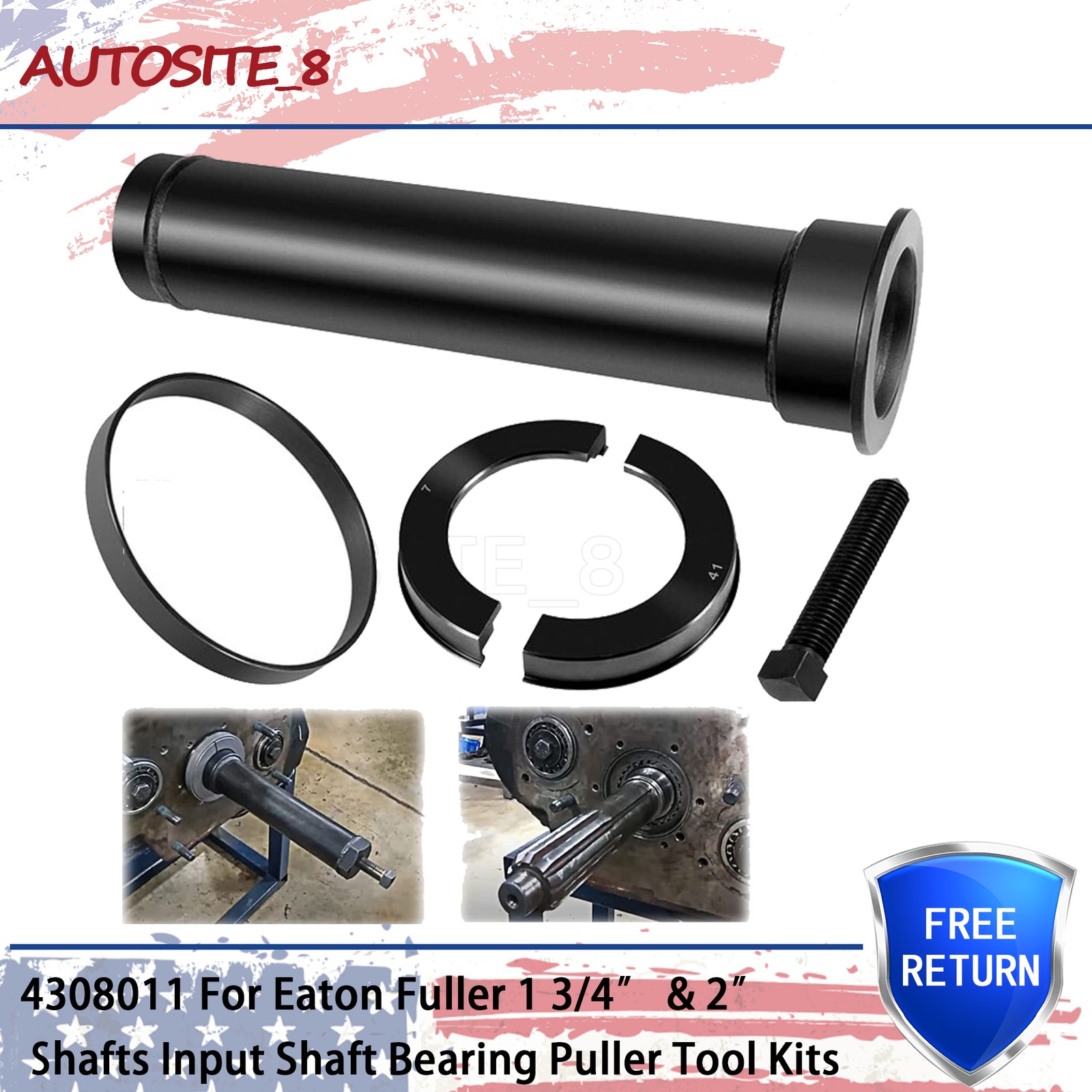4308011 For Eaton Fuller 1 3/4″ & 2″ Shafts Input Shaft Bearing Puller Tool Kits