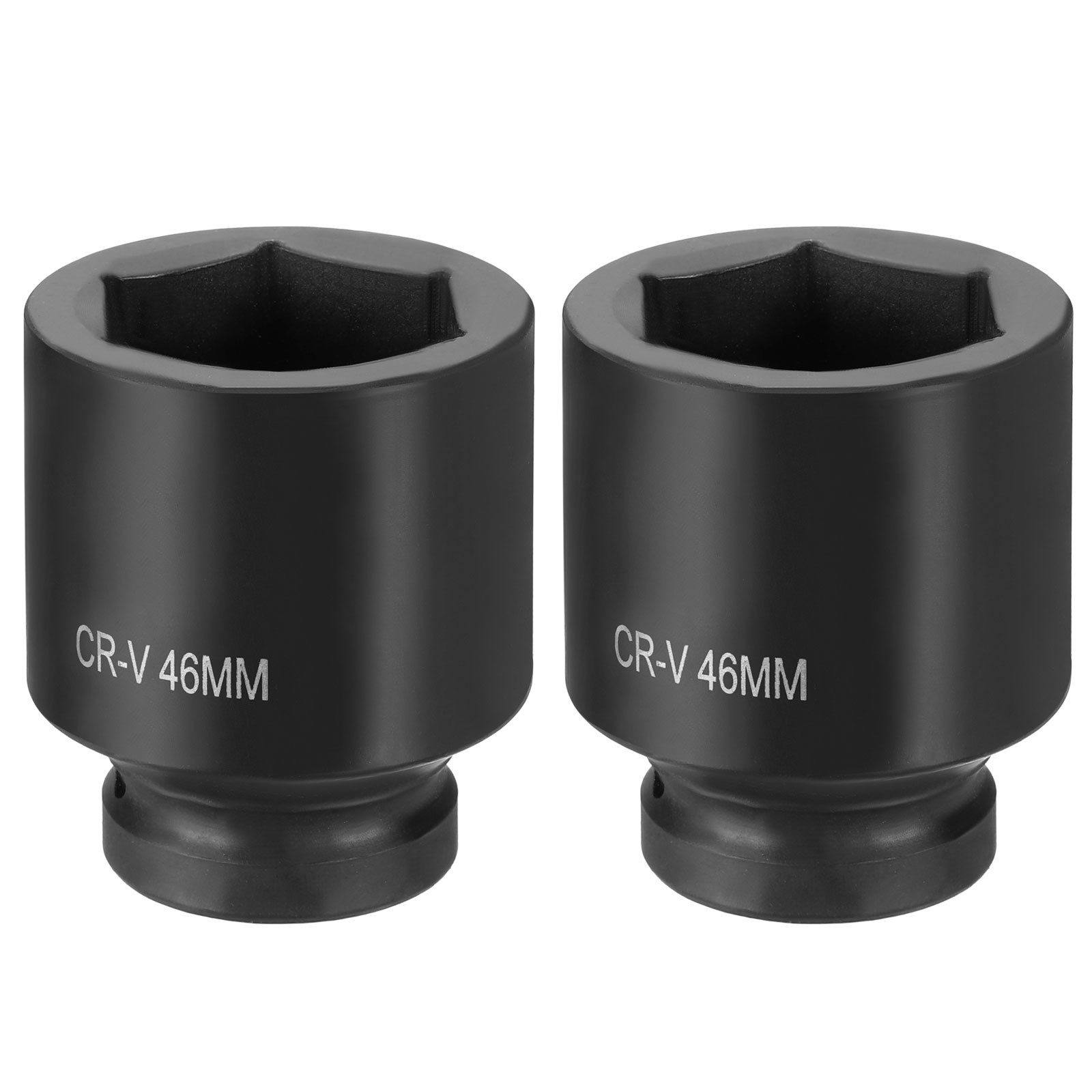 2pcs 1 Inch Drive 46mm 6 Point Impact Socket Chromium Vanadium Steel