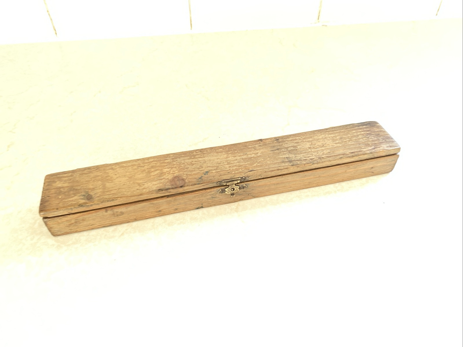 Schrader Service Tyre Gauge In Original Wooden Case Vintage Tool Classic Car
