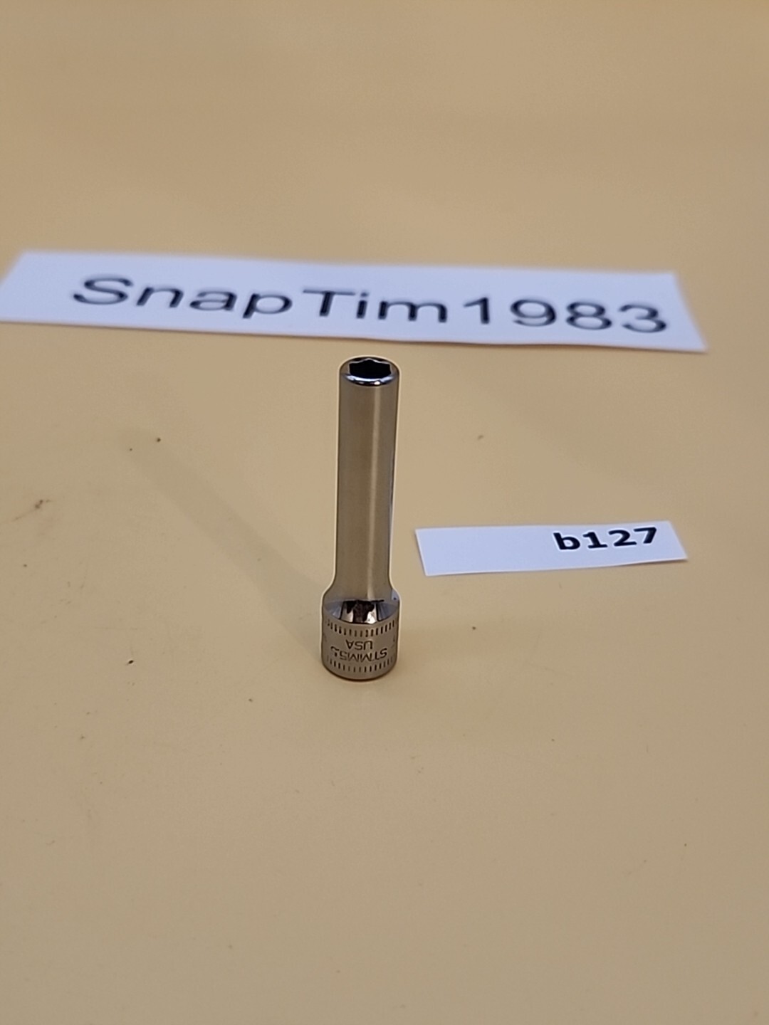 Snap-On Tools 5.5mm 6 Point 1/4″ Drive Deep Polished Chrome Socket STMM5.5 USA