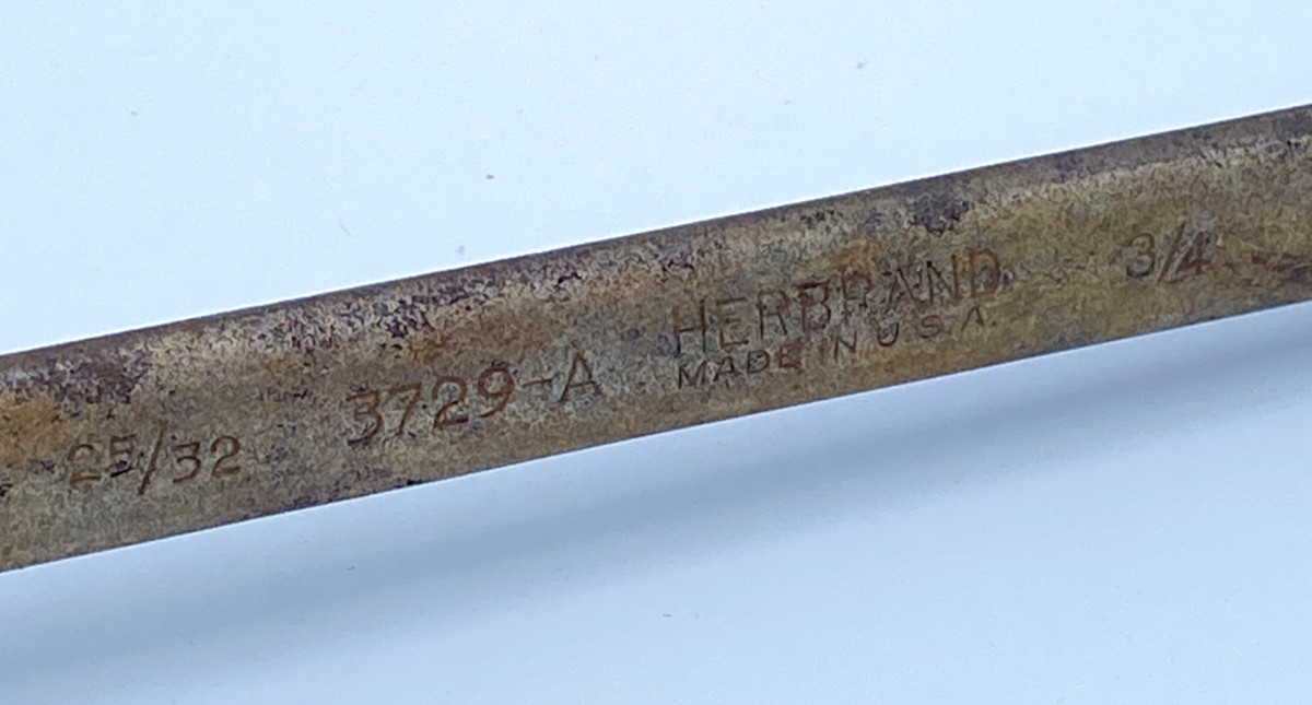 Herbrand 3729-A 25/32 in x 3/4 in Offset 12 Point Double End Box Wrench VTG