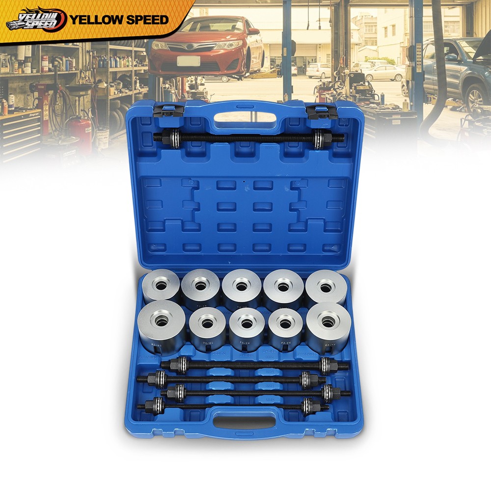 Universal Press & Pull Sleeve Kit Bush Bearing Removal Insertion Tool Kit 27 PCS