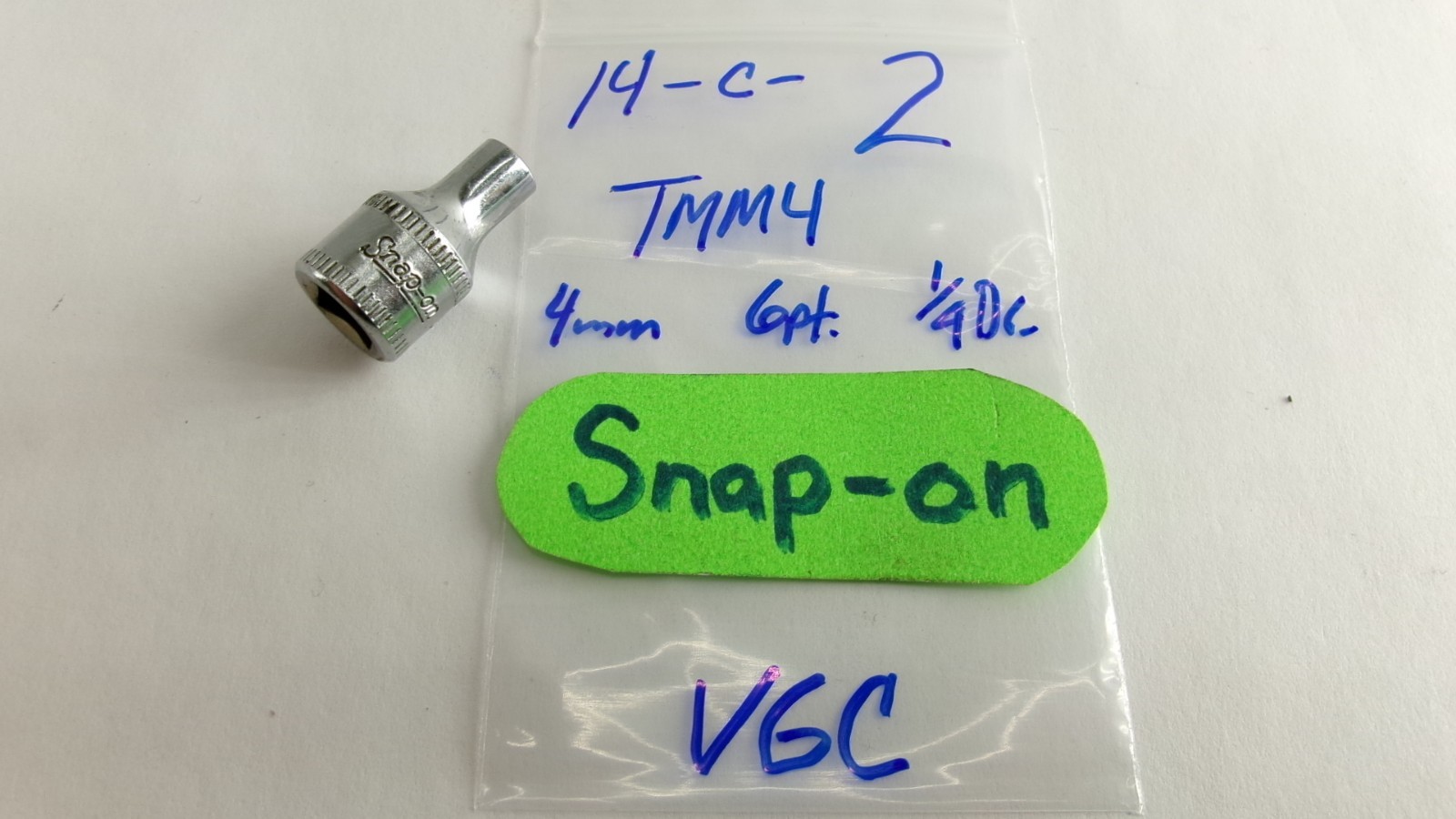 Snap-on tools USA 1/4″ drive 4mm metric 6 point Socket Nice!
