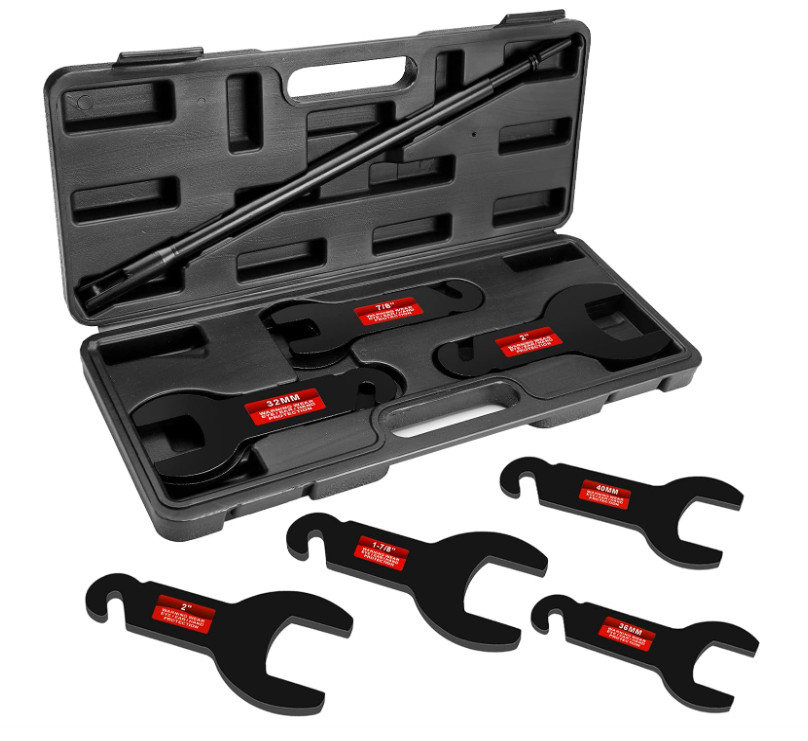 Pneumatic Fan Clutch Wrench Kit 8PCS Removal Tool Set Black HW9212 BETOOLL 43300
