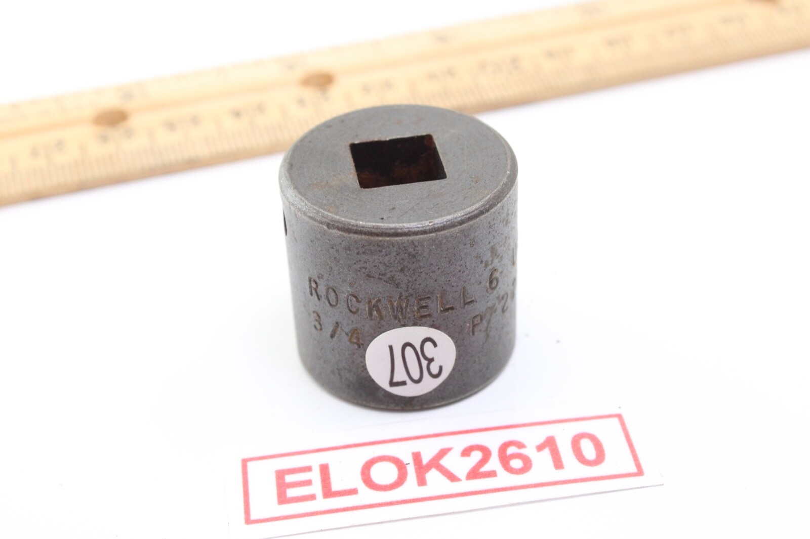 Rockwell Tools P-2224 3/4″ SAE Black Oxid 3/8″ Drive 6 Point Shallow Socket USA