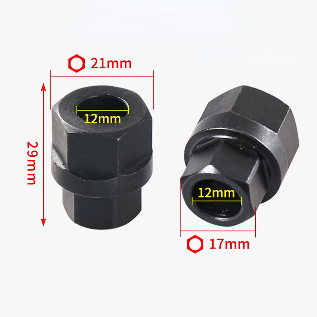 2PCS Pulley Removal Tool 33 Spline Hexagon Alternator Clutch Free Wheel For Car