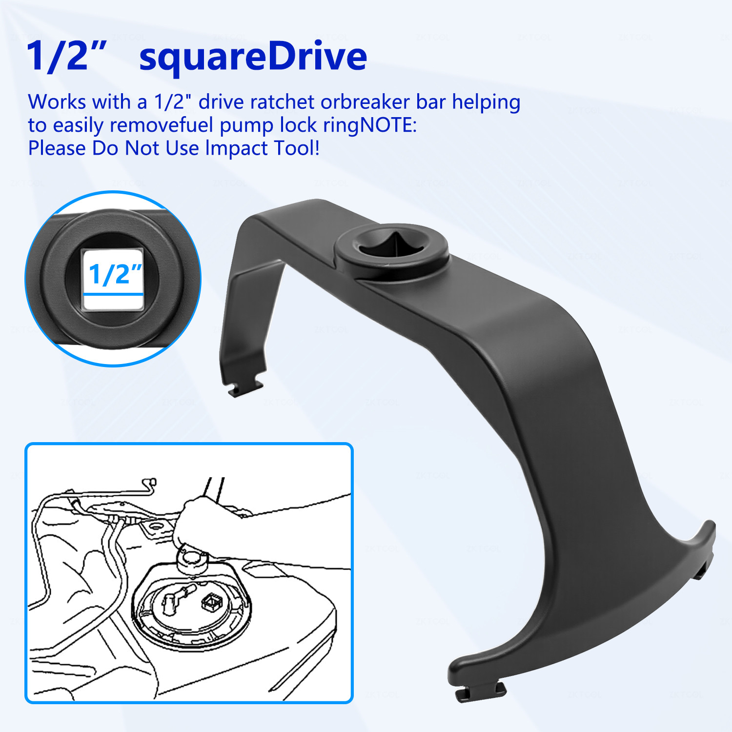 6599 Fuel Tank Lock Ring Tool For Ford Nissan Hyundai Jeep Benz BMW Land Rover