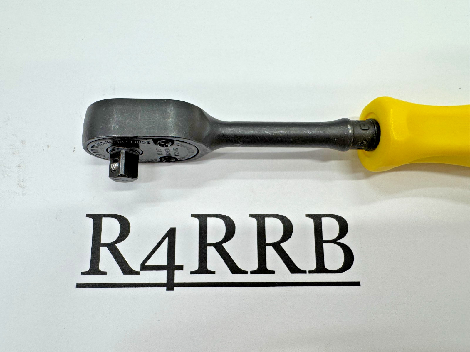 Snap-on Tools RARE CLASSIC YELLOW 1/4″ Drive Hard Grip Black Ratchet GTHLD72Y