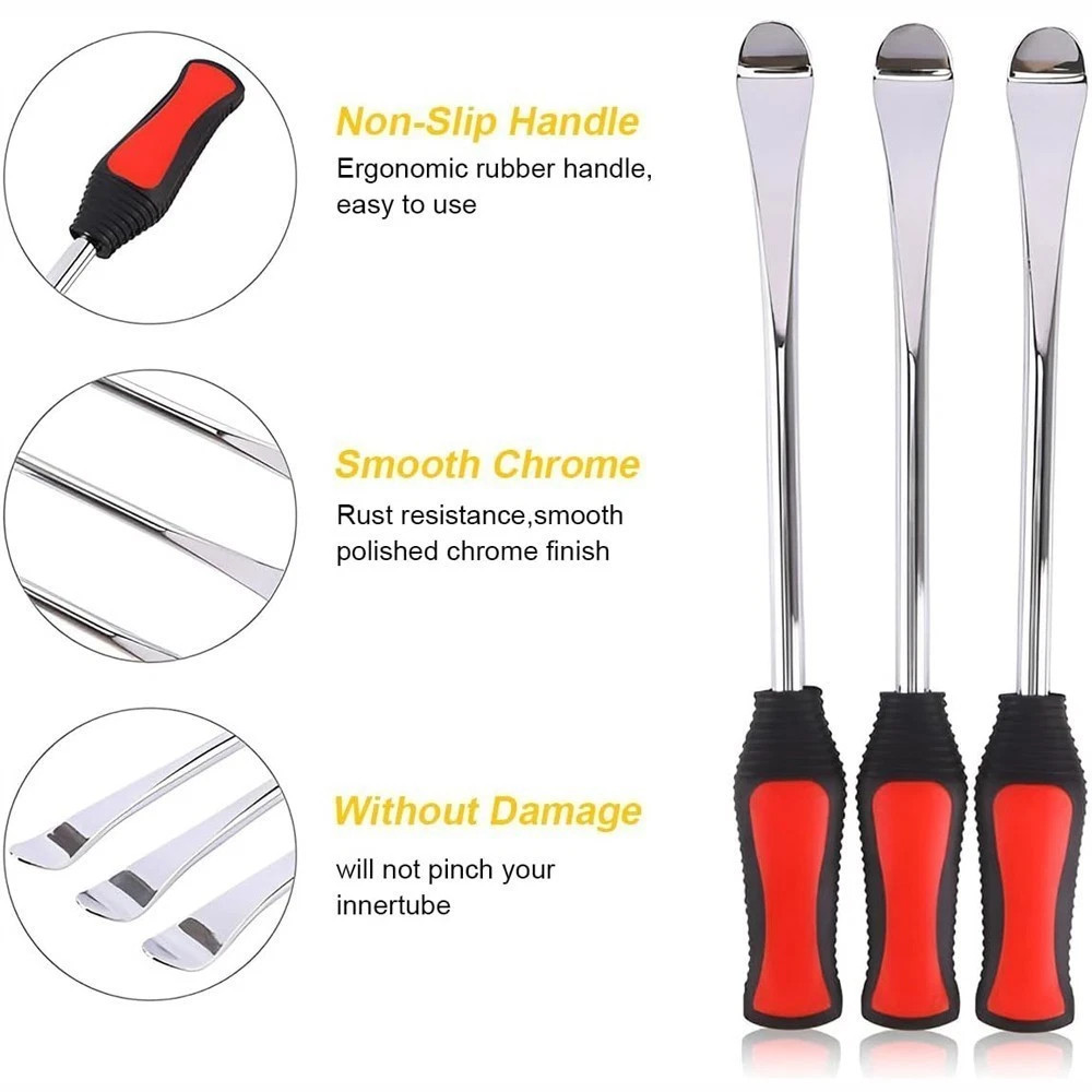 Professional Motorcycle Tire Changing Tool Steel Tire Spoon Lever Iron Tools Kit