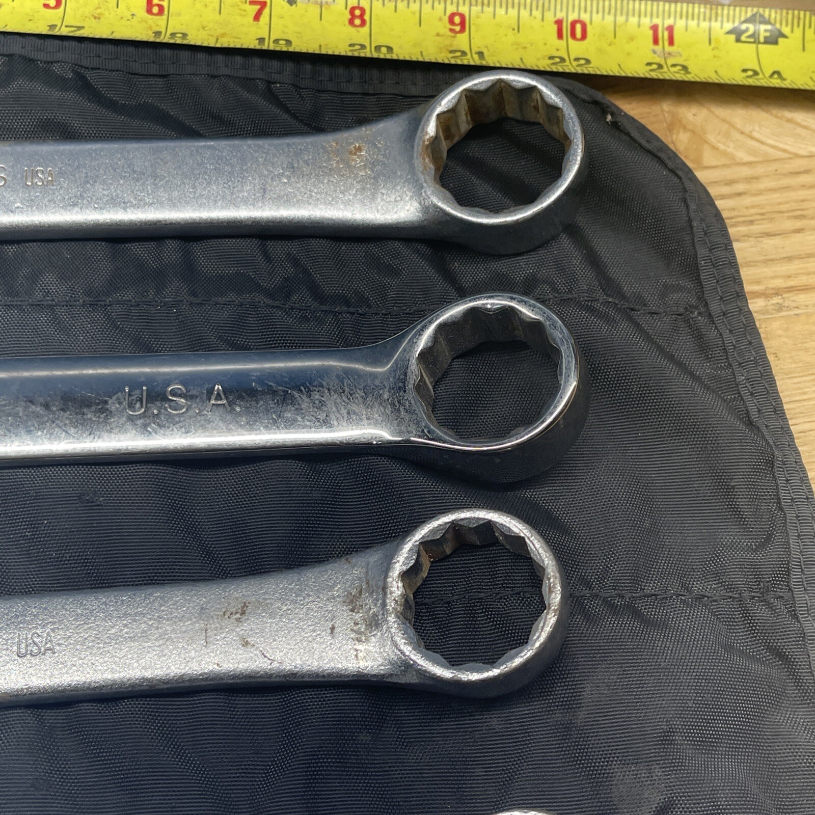 15 Piece Proamerica USA SAE 12 Point Combination Wrench Set 1/4 – 1-1/8 + Roll