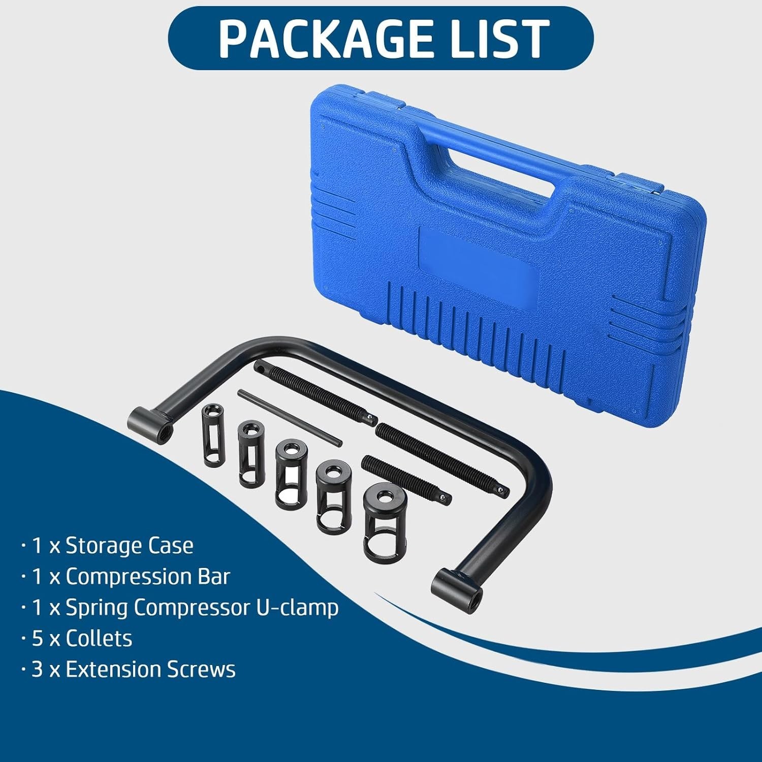 Valve Spring Compressor Tool Kit – C-Clamp Set for Motorcycle, Car, ATV Repairs