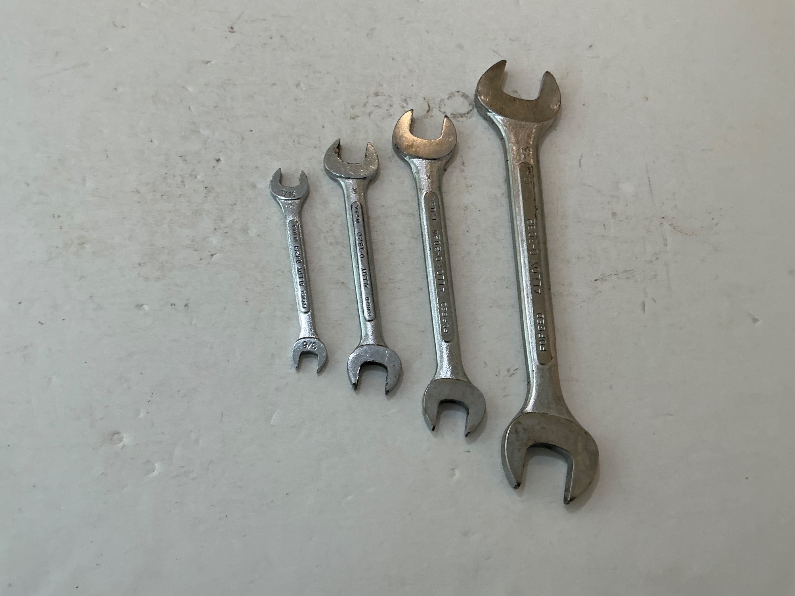S-K 4 pc Alloy open end wrench set 3/8″-1″ made in USA
