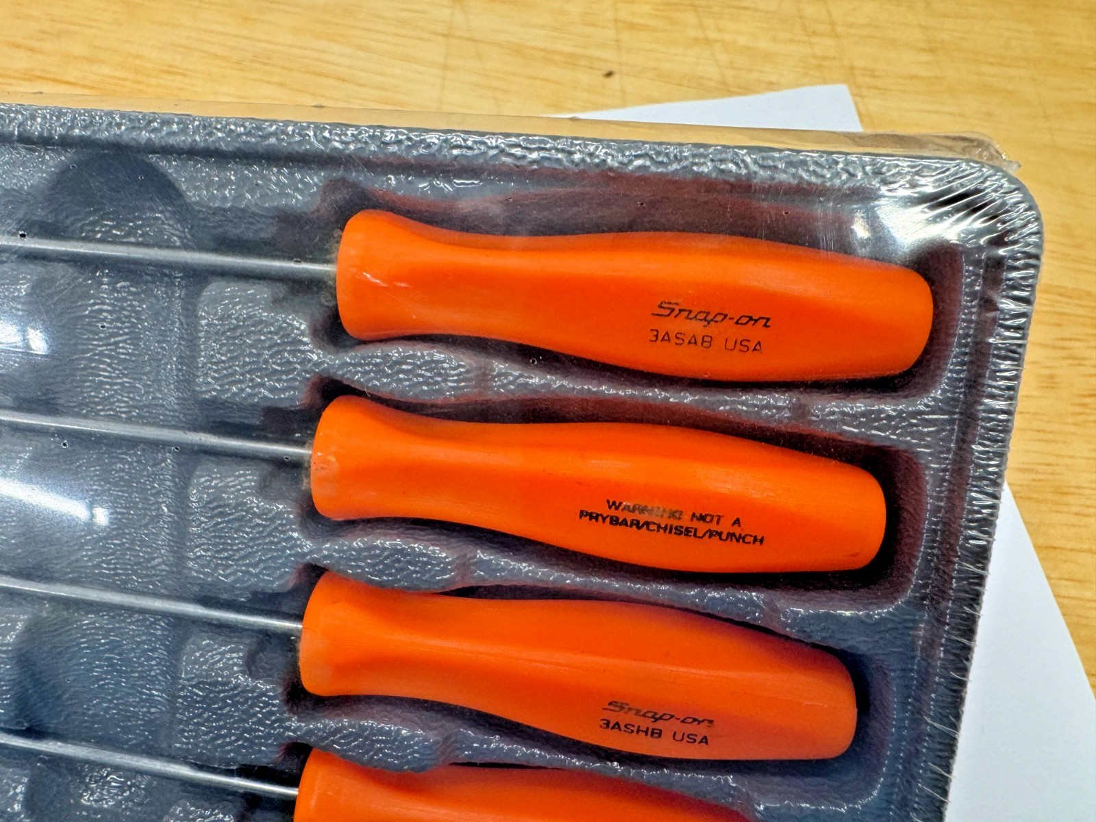 Snap-on Tools USA RARE NOS ORANGE Mini Hard Handle Awl Hook Pick Set ASA204BO