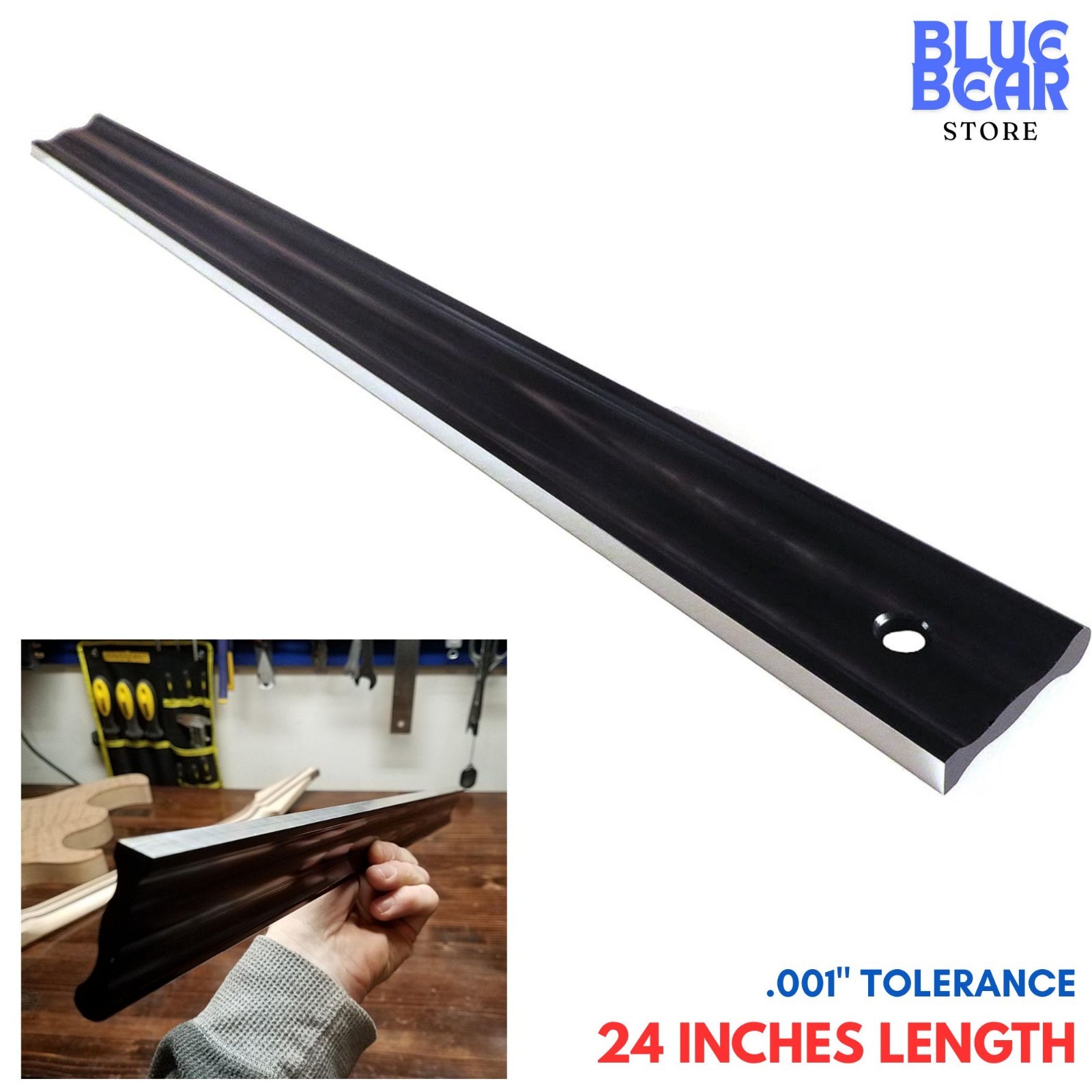 Straight Edge Ruler Engine Block Cylinder Head Inspection Guide Layout Tool 24″
