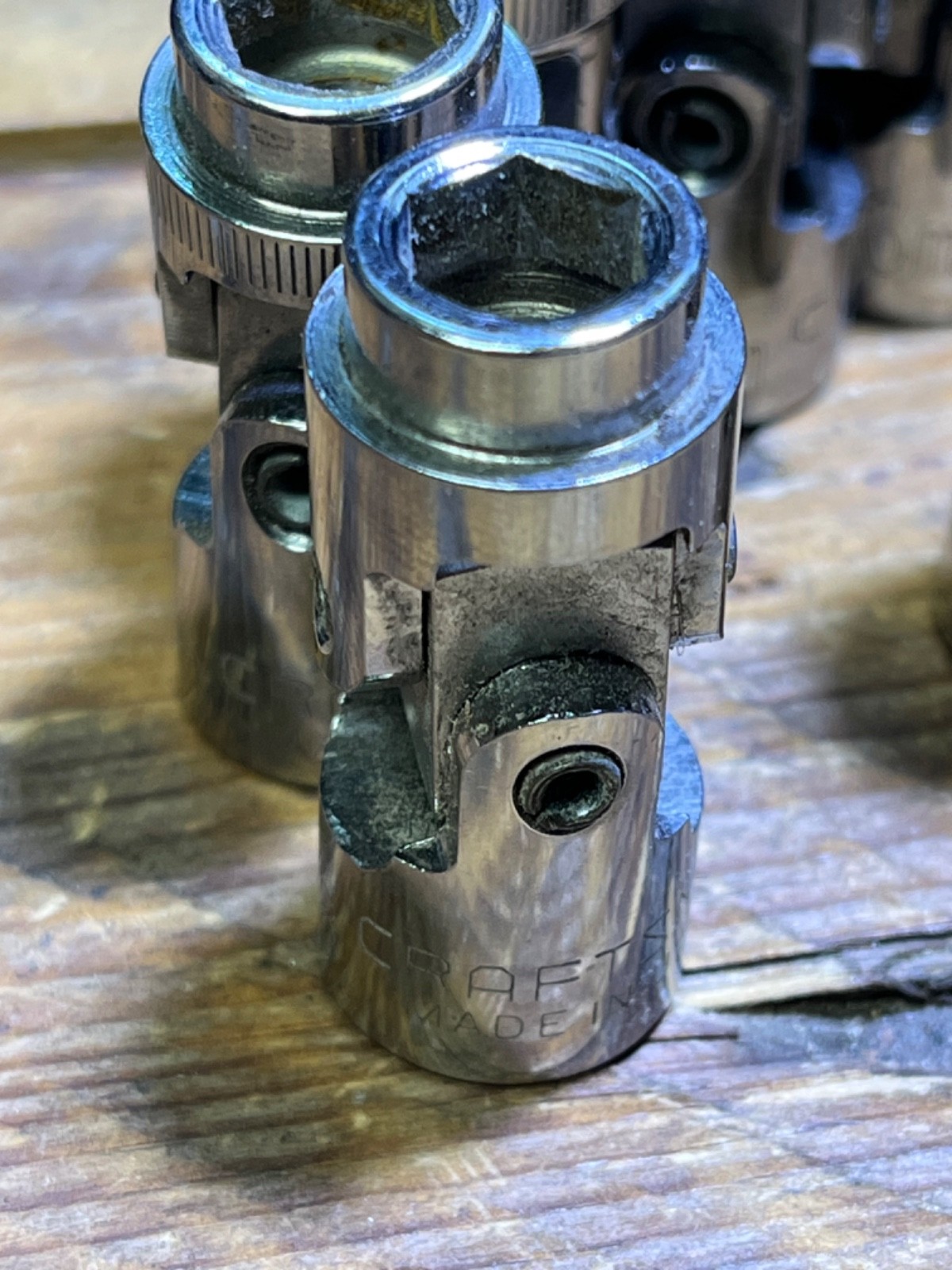 Lot of 10 Craftsman Flex Sockets 3/8 Drive G Series USA (9) metric (1) SAE