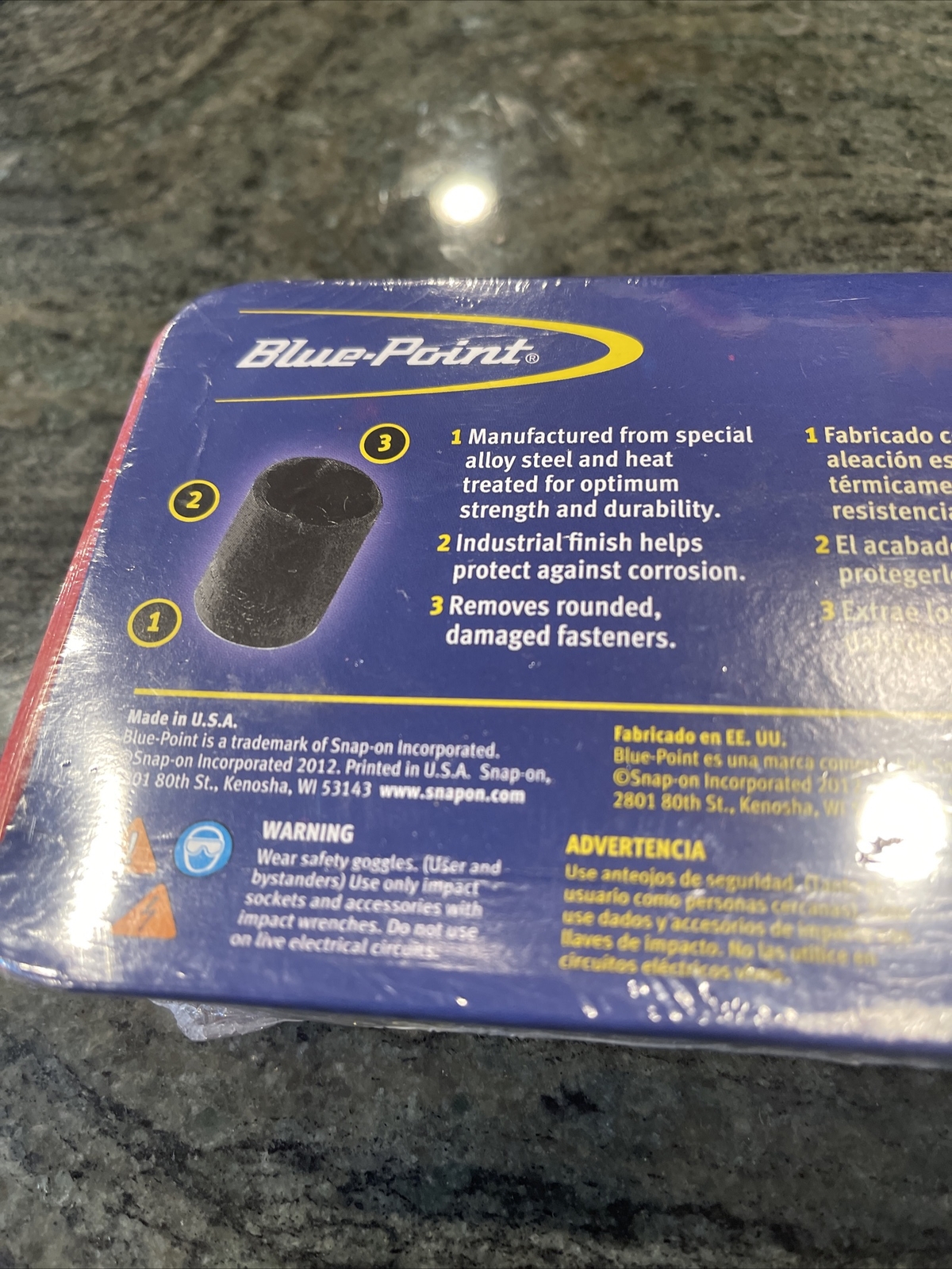 Blue-point by snap On 305ttwya 3/4-1” twist shallow socket set sealed