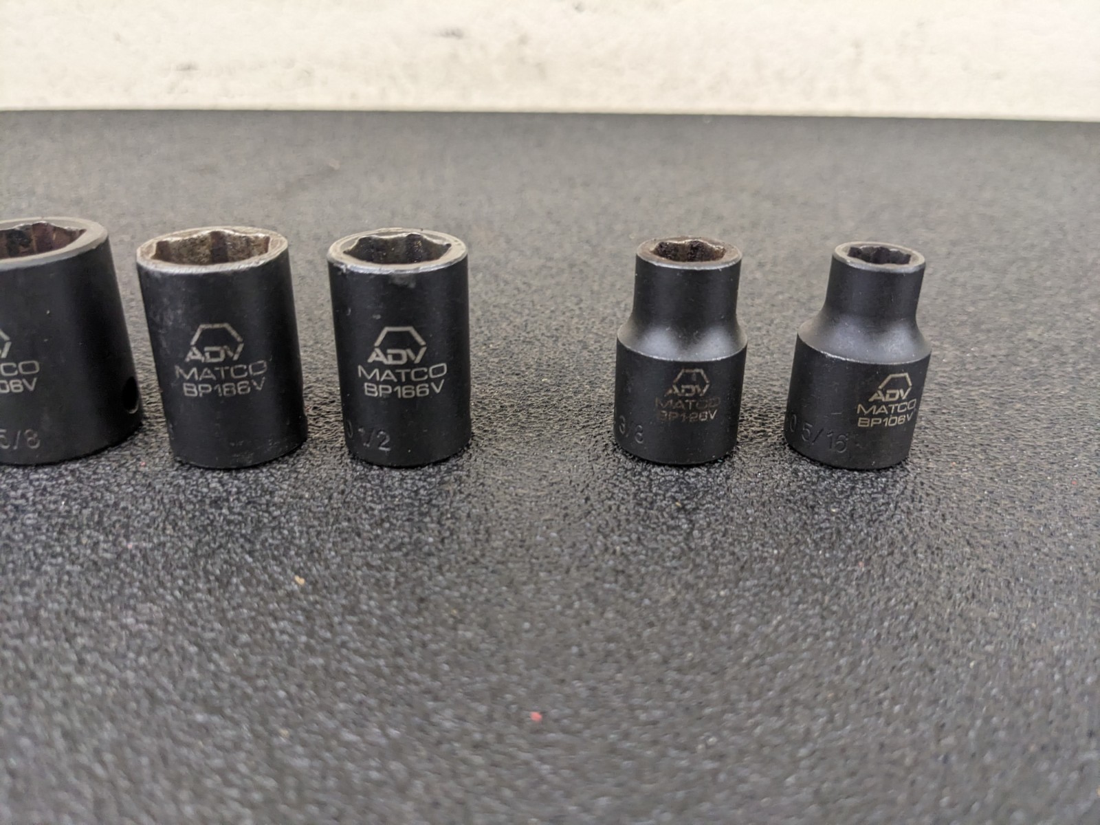 #bo194 Matco ADV 3/8″ Drive SAE Shallow Impact Socket Set