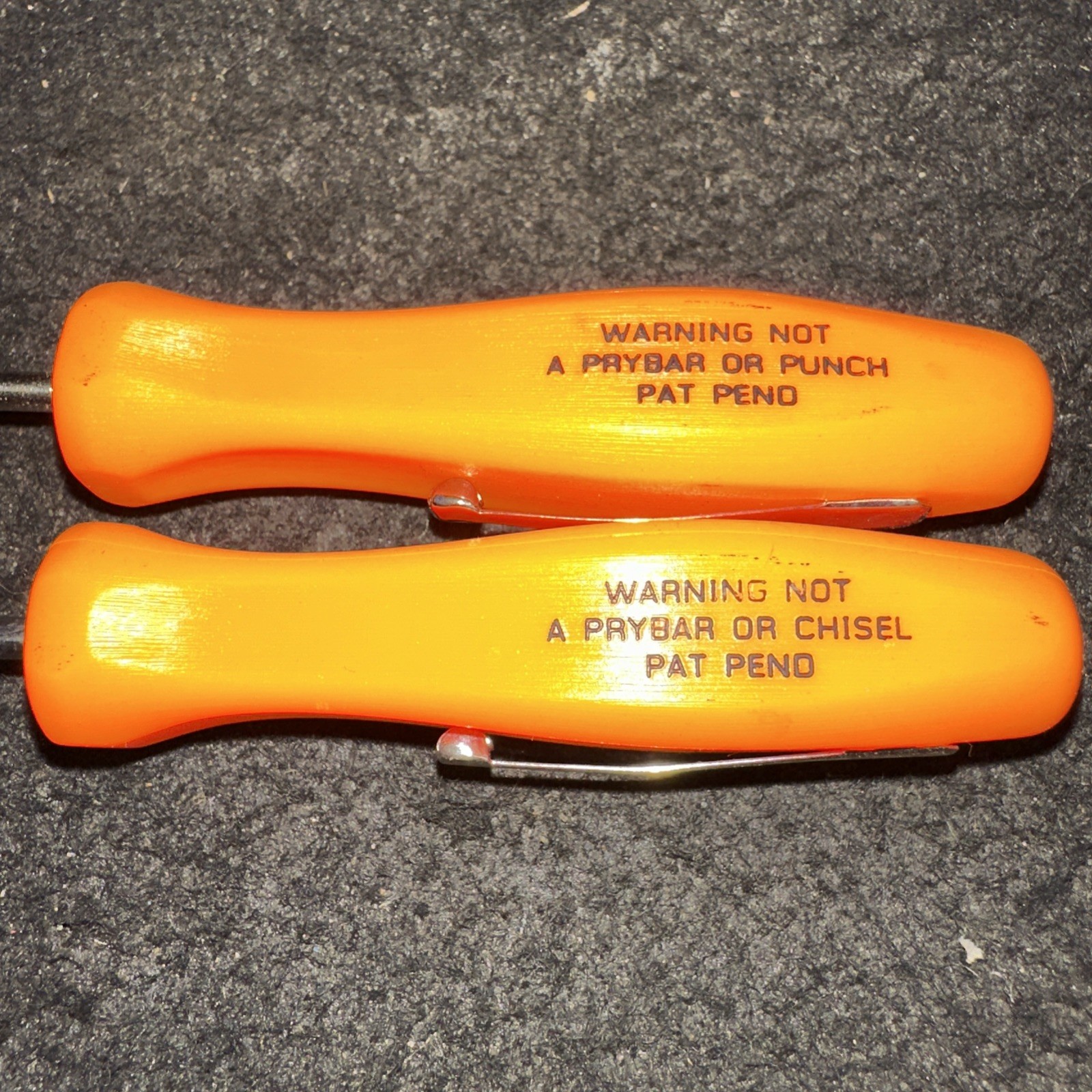 Snap On SPP742 Pocket Screwdrivers, Orange, Mini Phillips & Flat Blade (st1029)