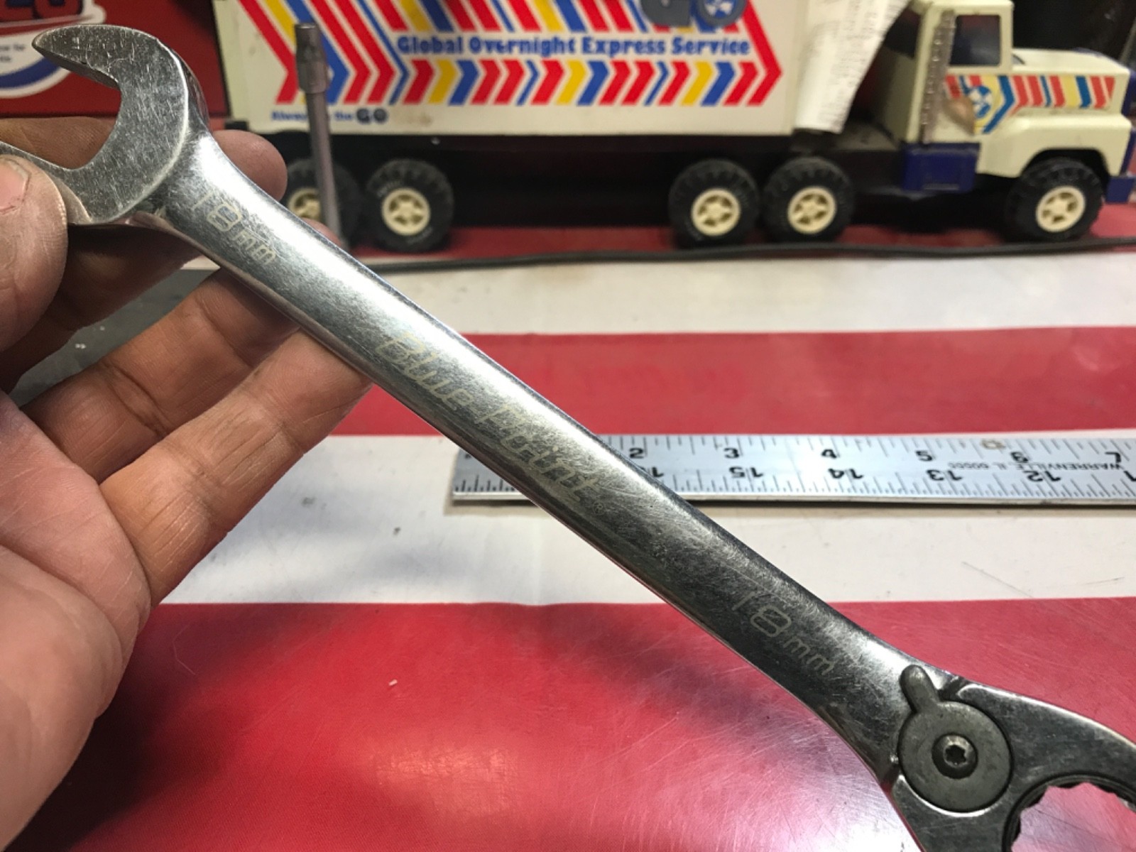 Blue point tools wrench ratcheting 18mm BOERM18 22