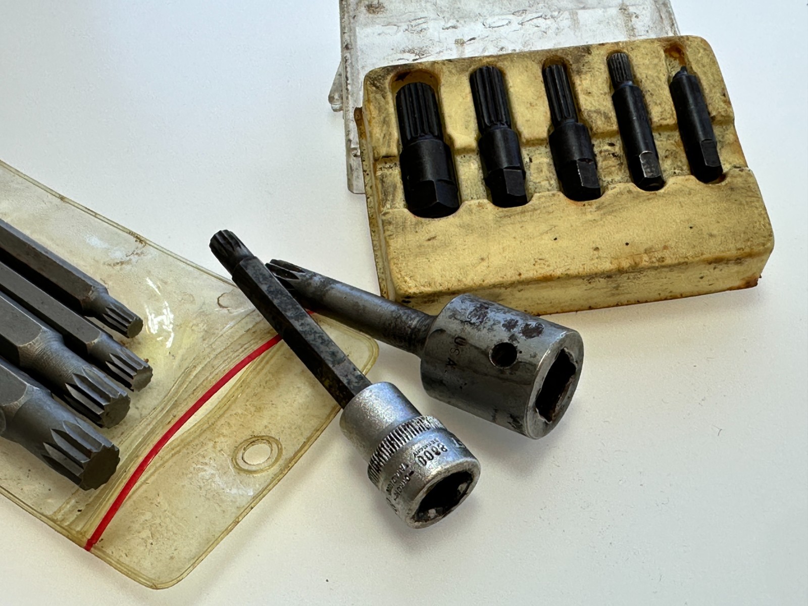 HAZET 8808 & Robinair 10708 RIBE Spline Bit Socket Pair w/ MAC SEL-629 & Others