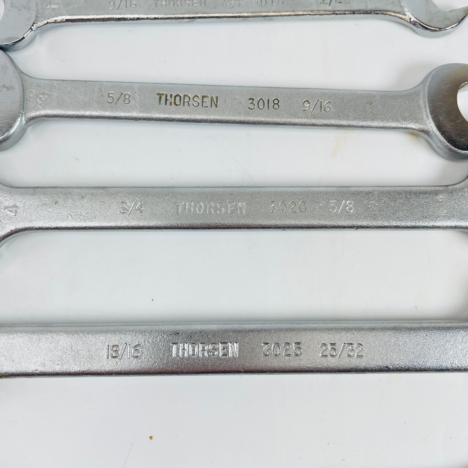 8 VTG Thorsen Double Open End Wrench Set 3/8″– 1″ USA Vintage Tools 3012-3030