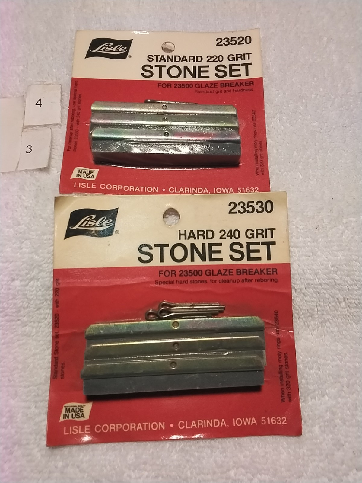 2pc LISLE 23520 220 GRIT- 23530 240 GRIT FOR LISLE 23500 GLASE BREAKER USA 🇺🇸