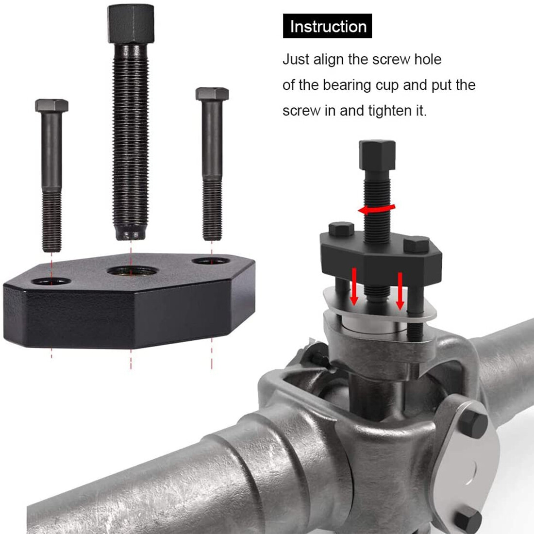 10102 Universal U Joint Puller Removal + 5192 Bearing Cup Installer Tool Set