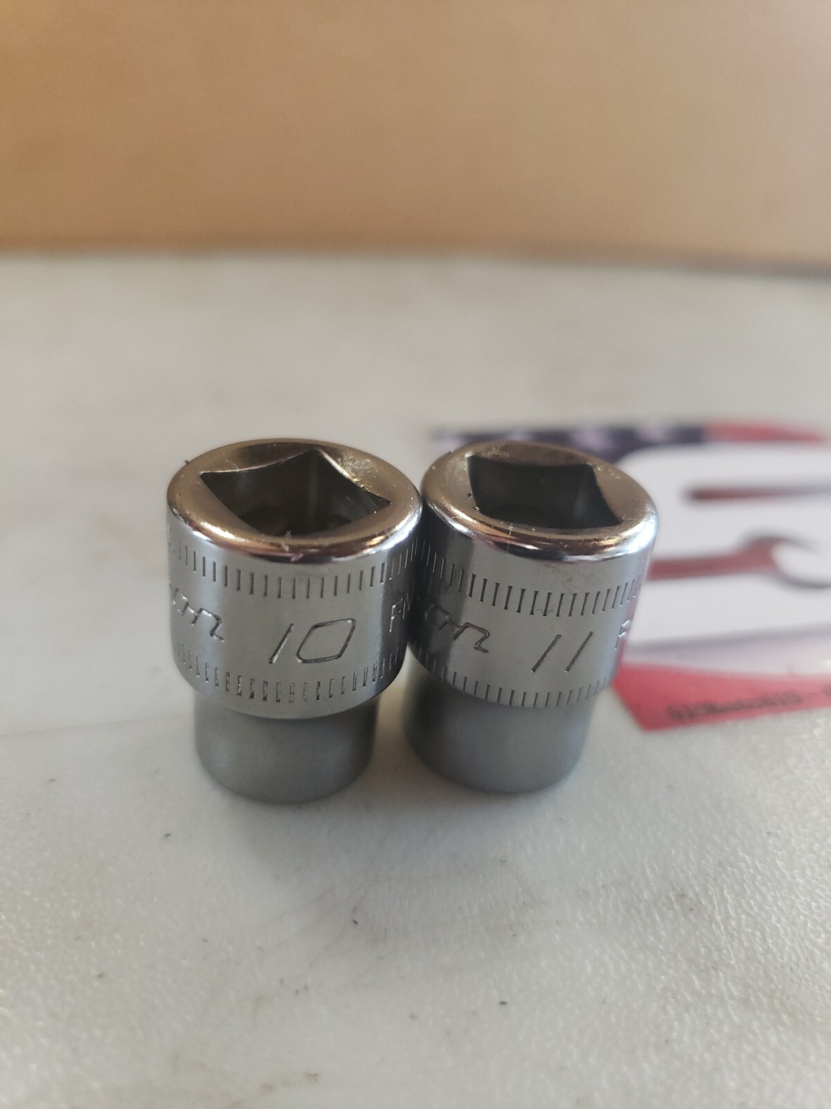 New Snap-on Tools 3/8″ Drive 10mm-11mm Metric 12 POINT Shallow Sockets