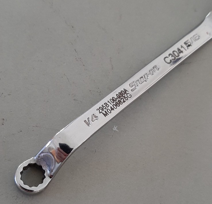 Snap-on XSO810A 1/4″ x 5/16″ 12Pt Short 60° Deep Offset Box Wrench MARKED 627