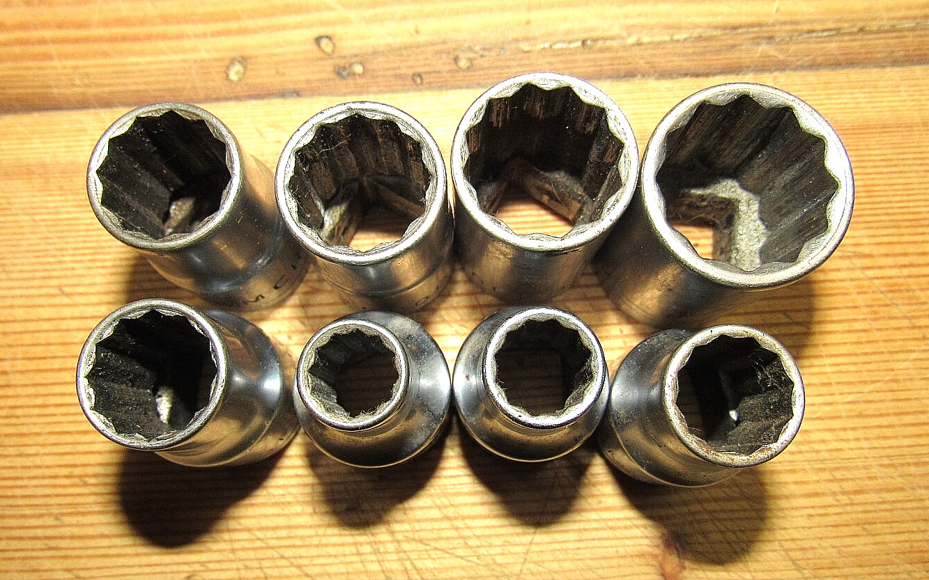 CRAFTSMAN USA 1/2″ DRIVE 8 PIECE METRIC SOCKET SET 9MM THRU 19MM 12 POINT NICE
