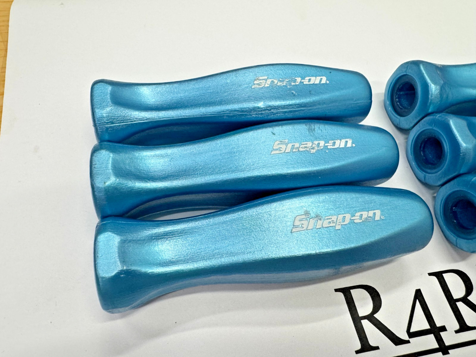 Snap-on Tools PEARL BLUE 3/8″ Drive Replacement Ratchet Hard Grip 6PC Lot Dinged