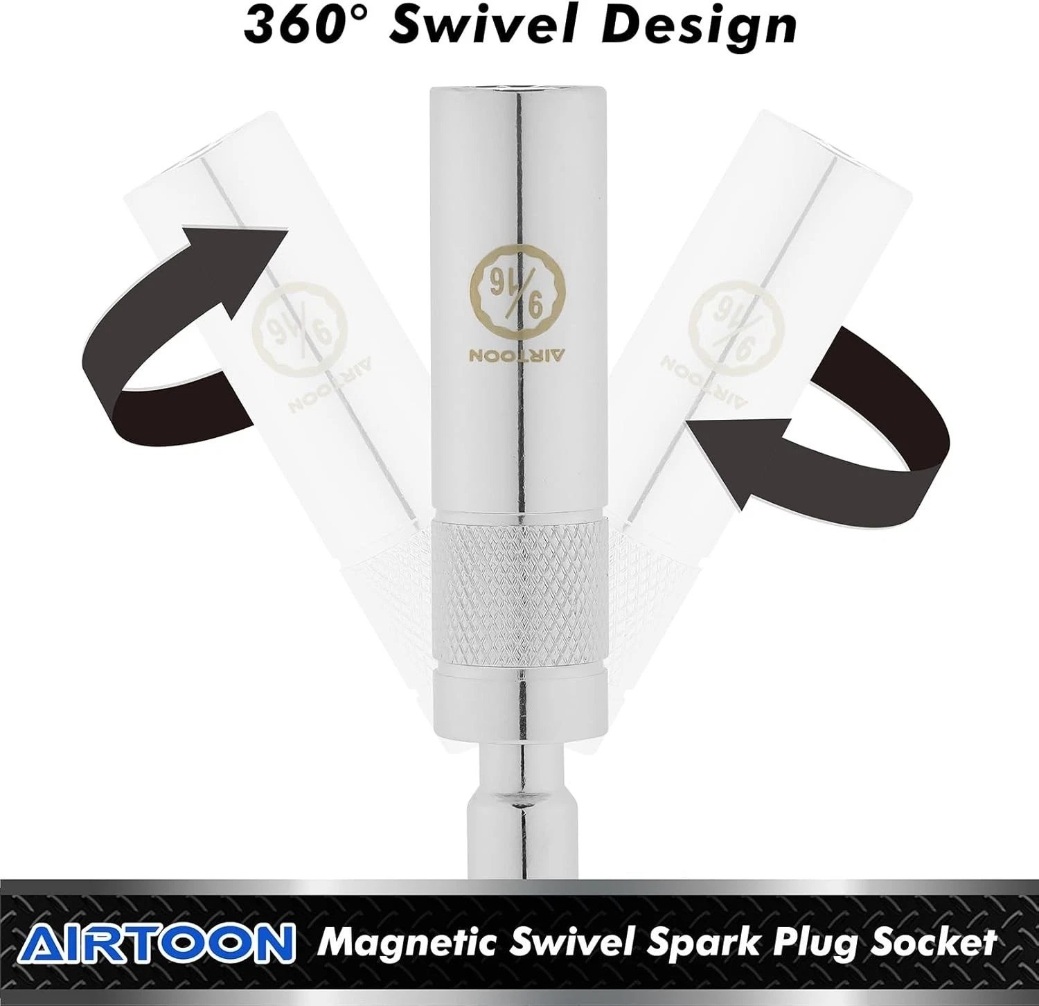 7-Piece 3/8″ Dr. Magnetic Swivel Spark Plug Socket Set**