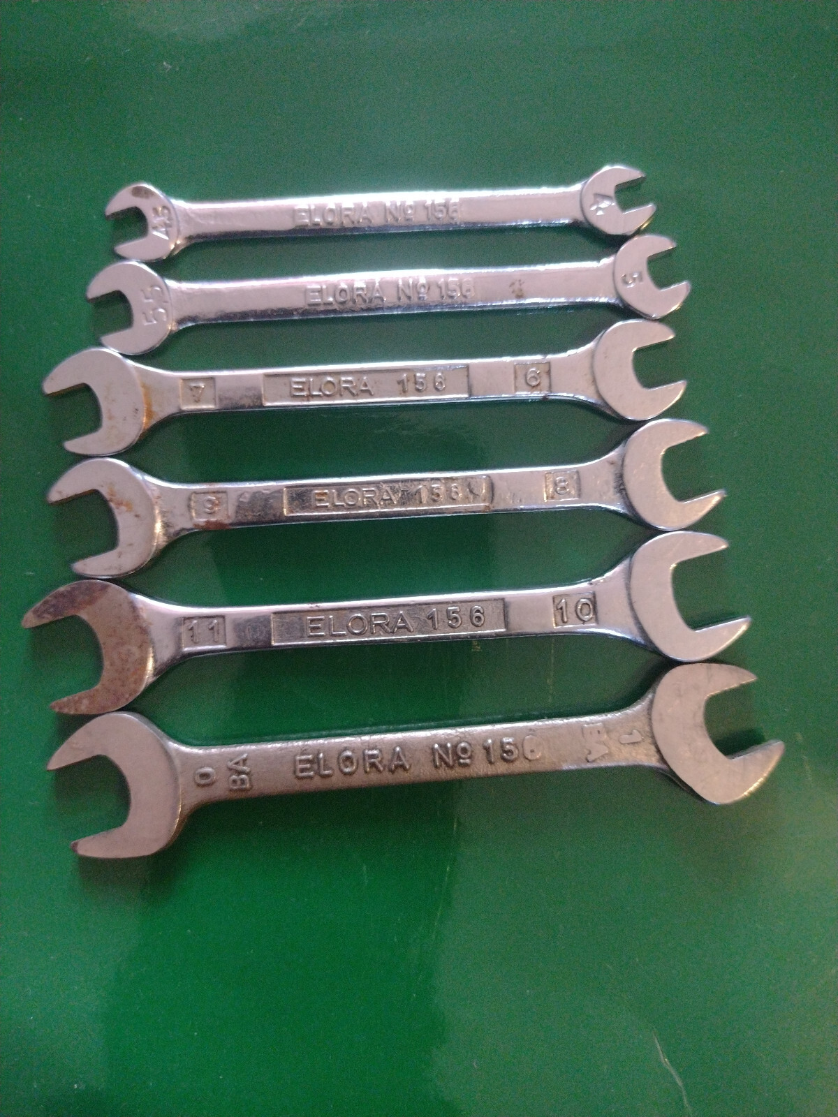 Elora No.156 miniature Spanners Sizes;4×4.5&5×5.5&7×6 &9×8&11×10&0BAx1BA