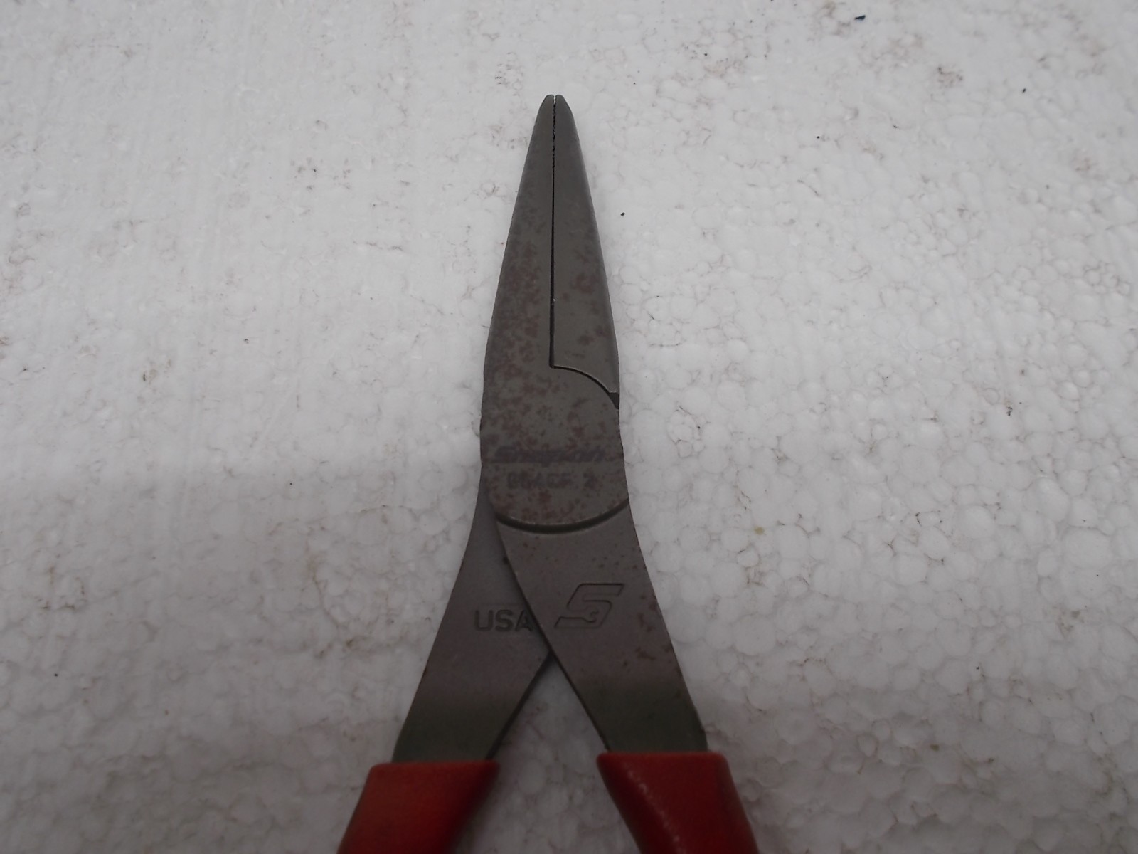 Snap-on tools USA Comfort Grip Needle Nose Pliers RED Handle 96ACF Nice!