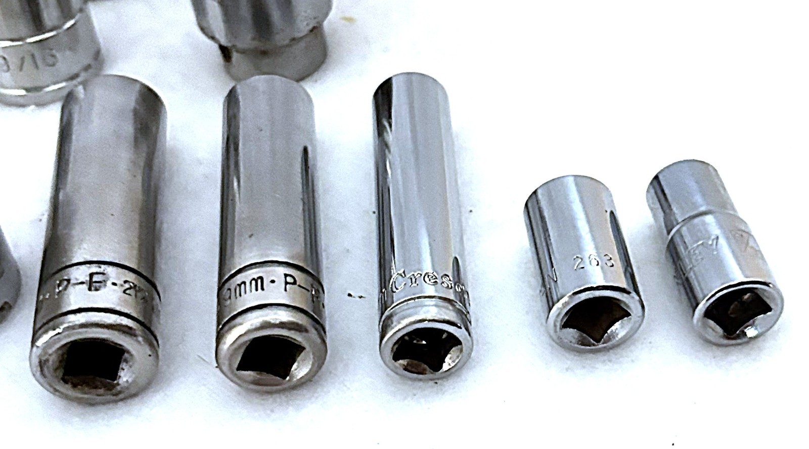 Set of 25 Sockets SAE Metric 1/4″ 3/8″ 1/2″ Drive Shallow & Deep