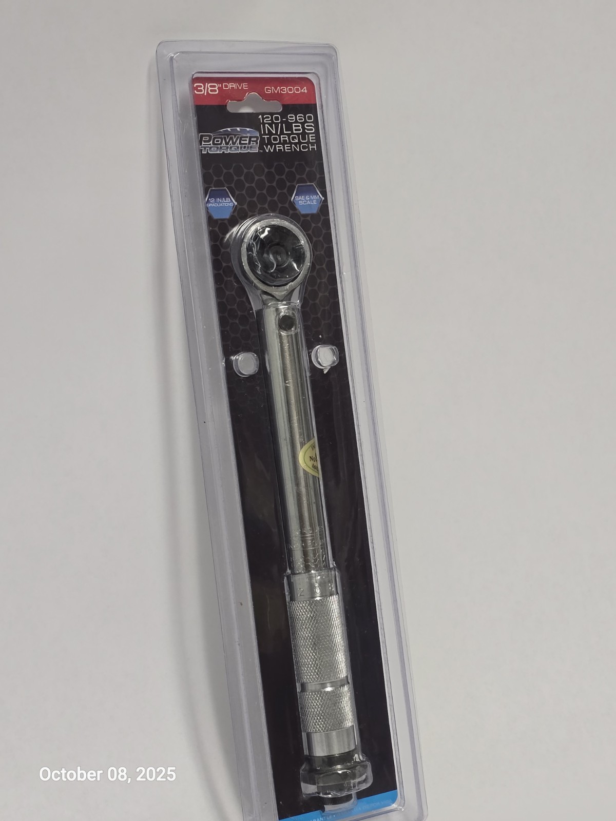 TORQUE WRENCH POWER 3/8″ DRIVE GM3004, 039564106767