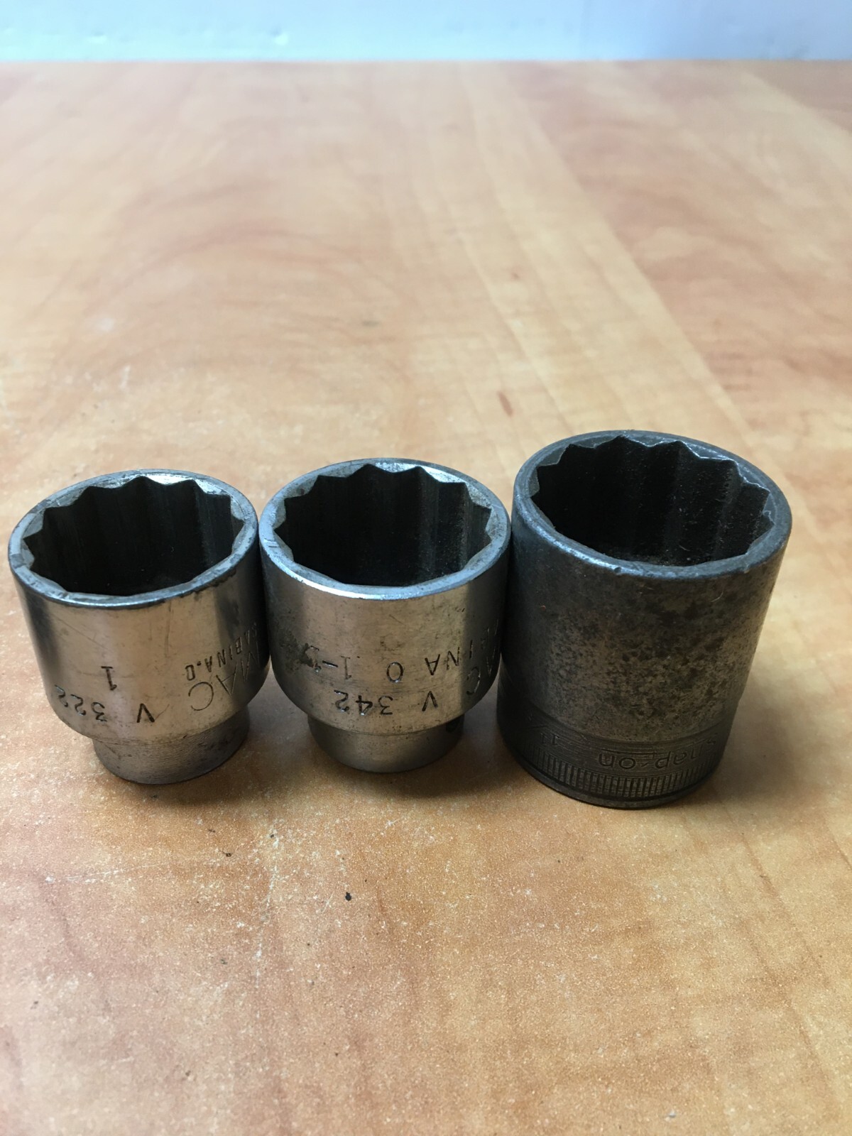 MAC Tools & Snap On 1/2″ Drive SAE Shallow 10pc Socket Set 9/16″ to 1-1/8″