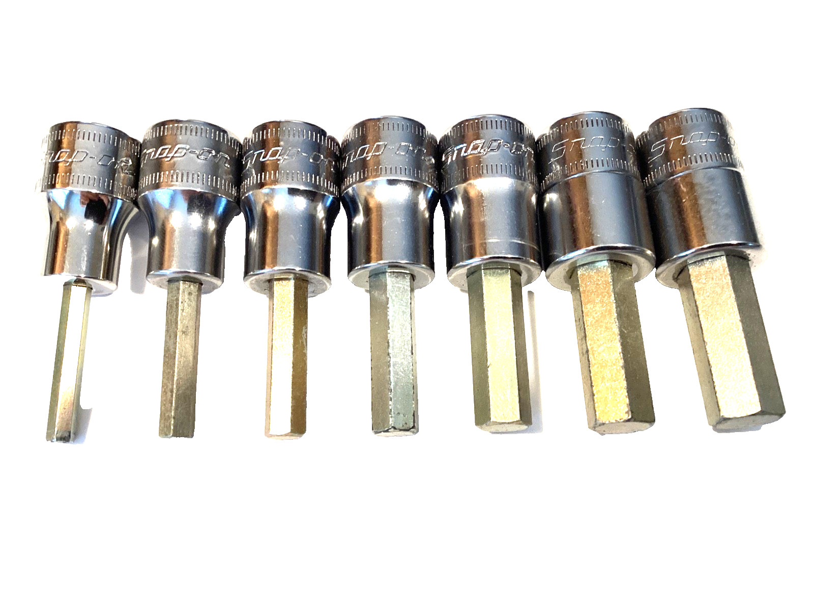 Snap On NEW 7 Piece 3/8″ Drive Metric Hex Bit Socket Set 4MM To 10MM 207EFAMY