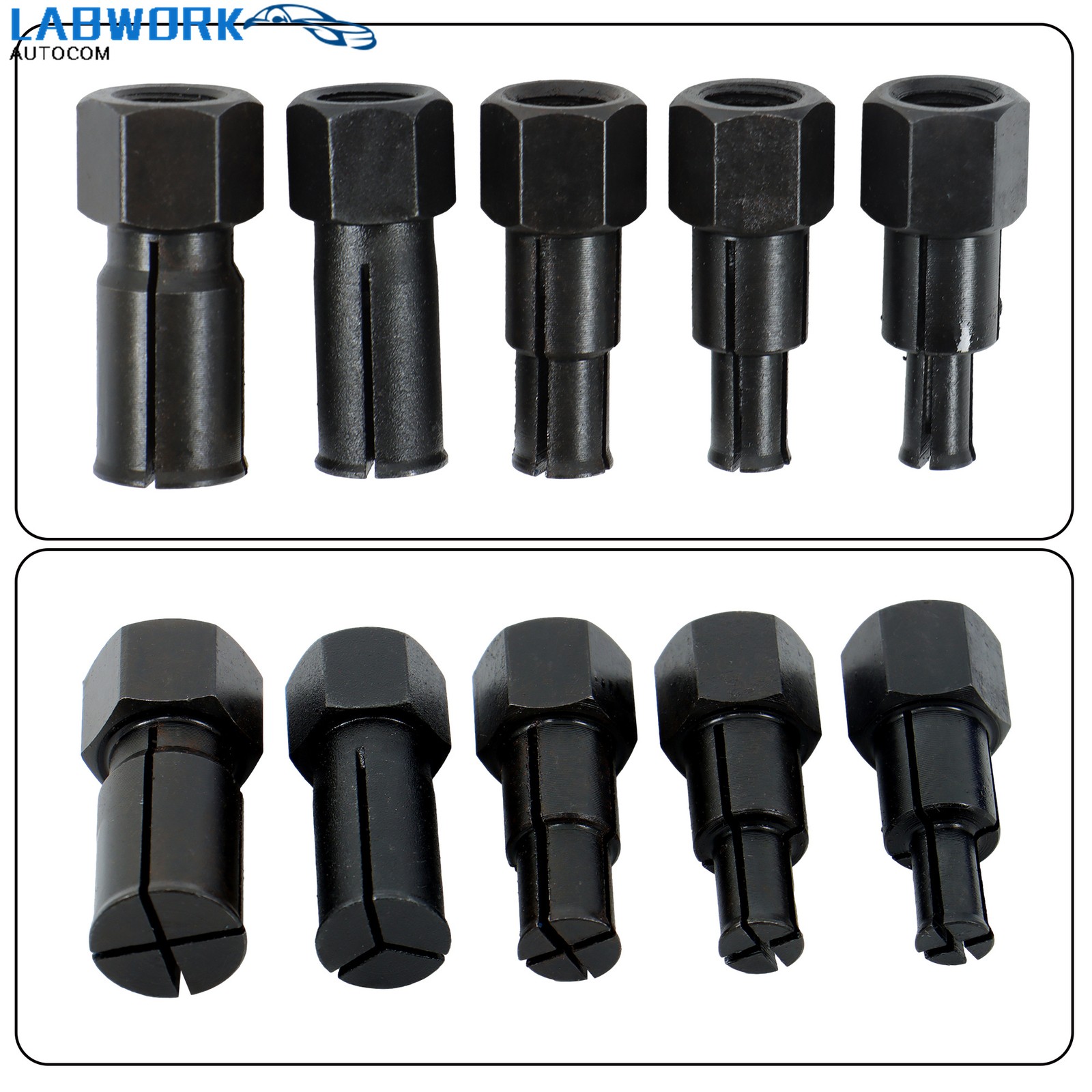 10PC Motorcycle Inner Bearing Removal Tool Extractor Puller Set Internal 8-25MM