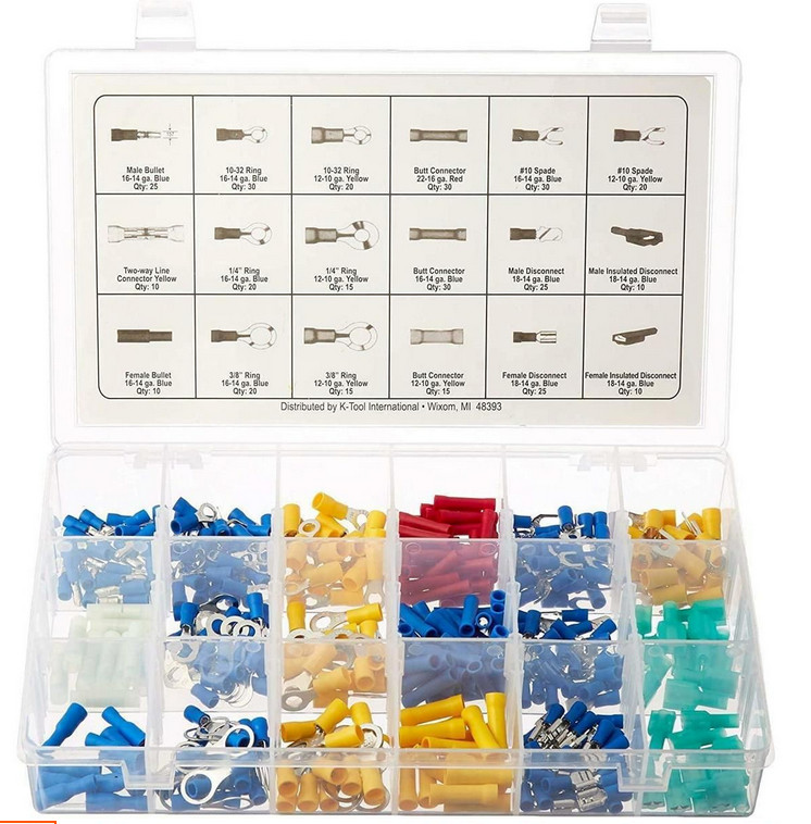 K TOOL INTERNATIONAL TERMINAL ASSORTMENT – 360 PIECES PLUS CASE – KTI00087