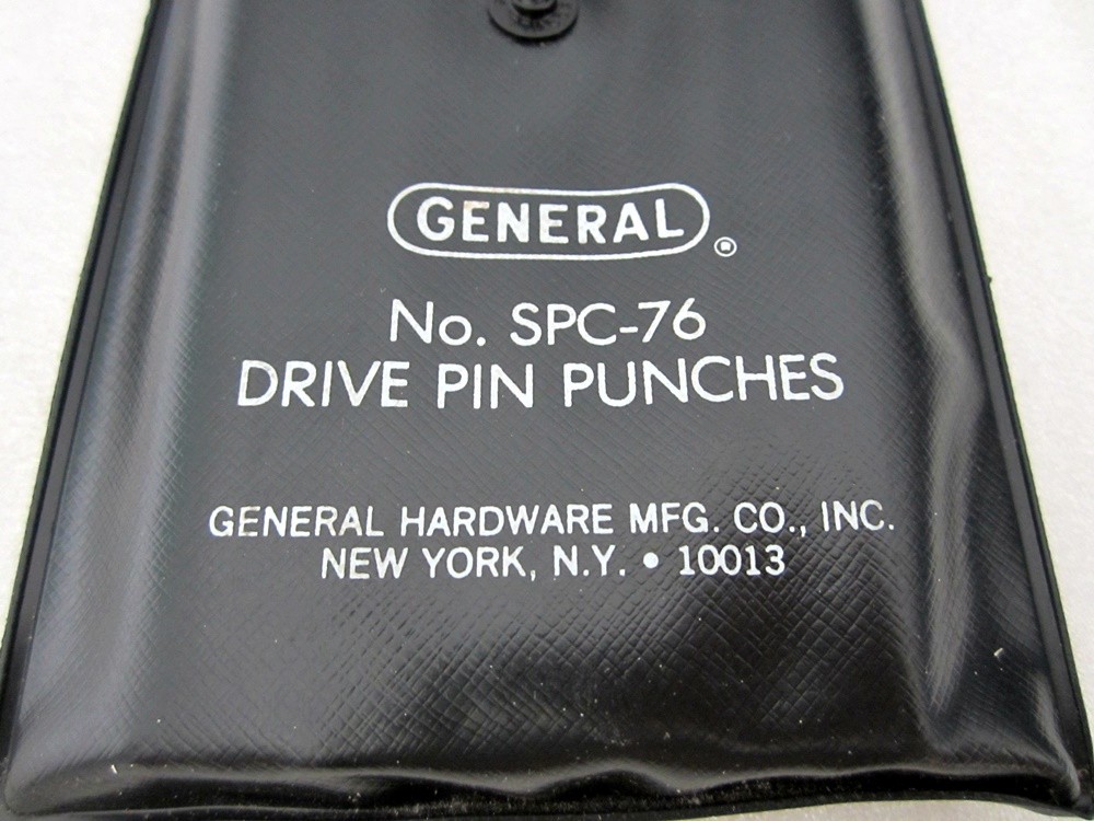 Vintage General Tools 5pc Drive Pin Punch Set SPC-76 Made in USA