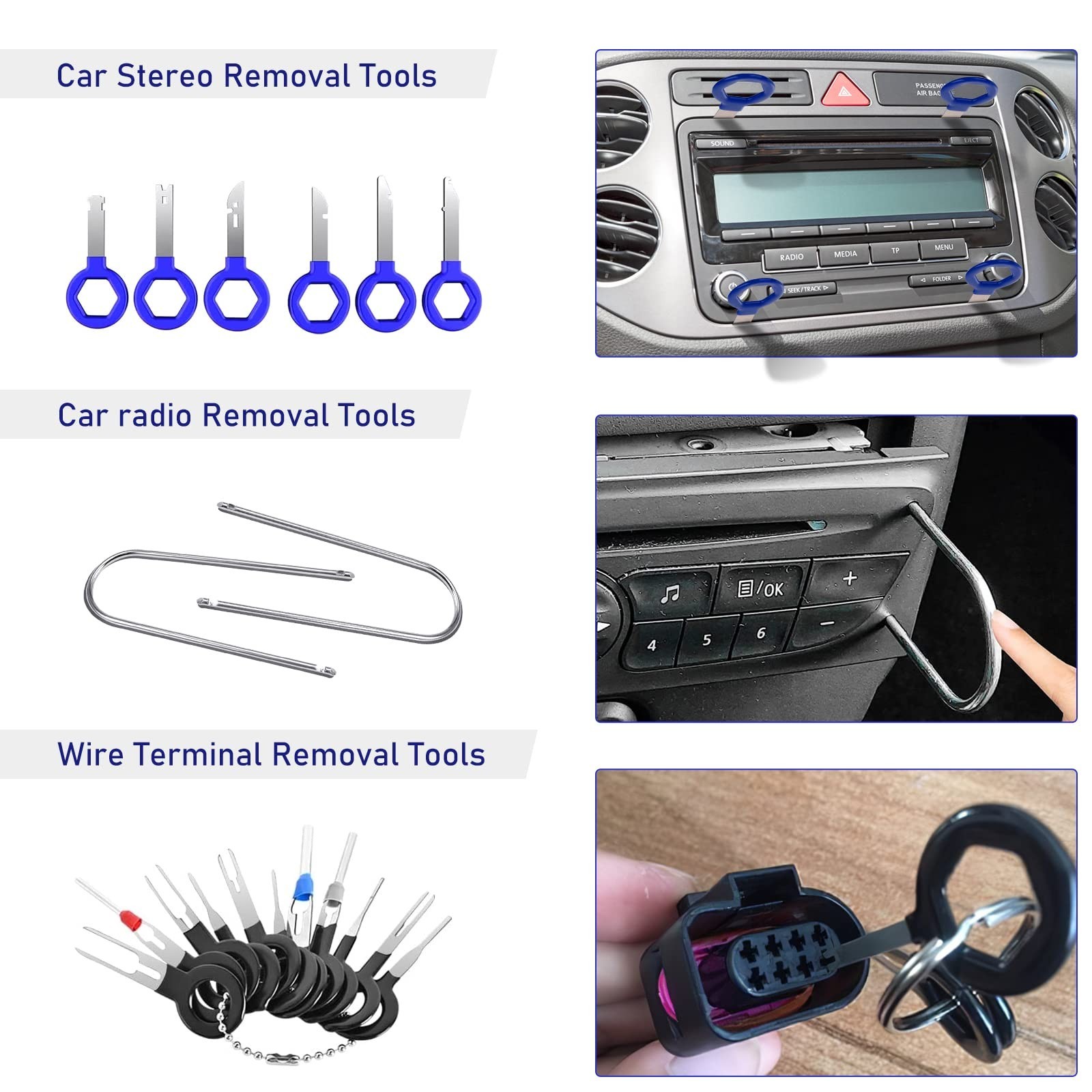 352pcs Trim Removal Tool Kit – Pry, Door Panel & Clip Tools with Body Clips Set