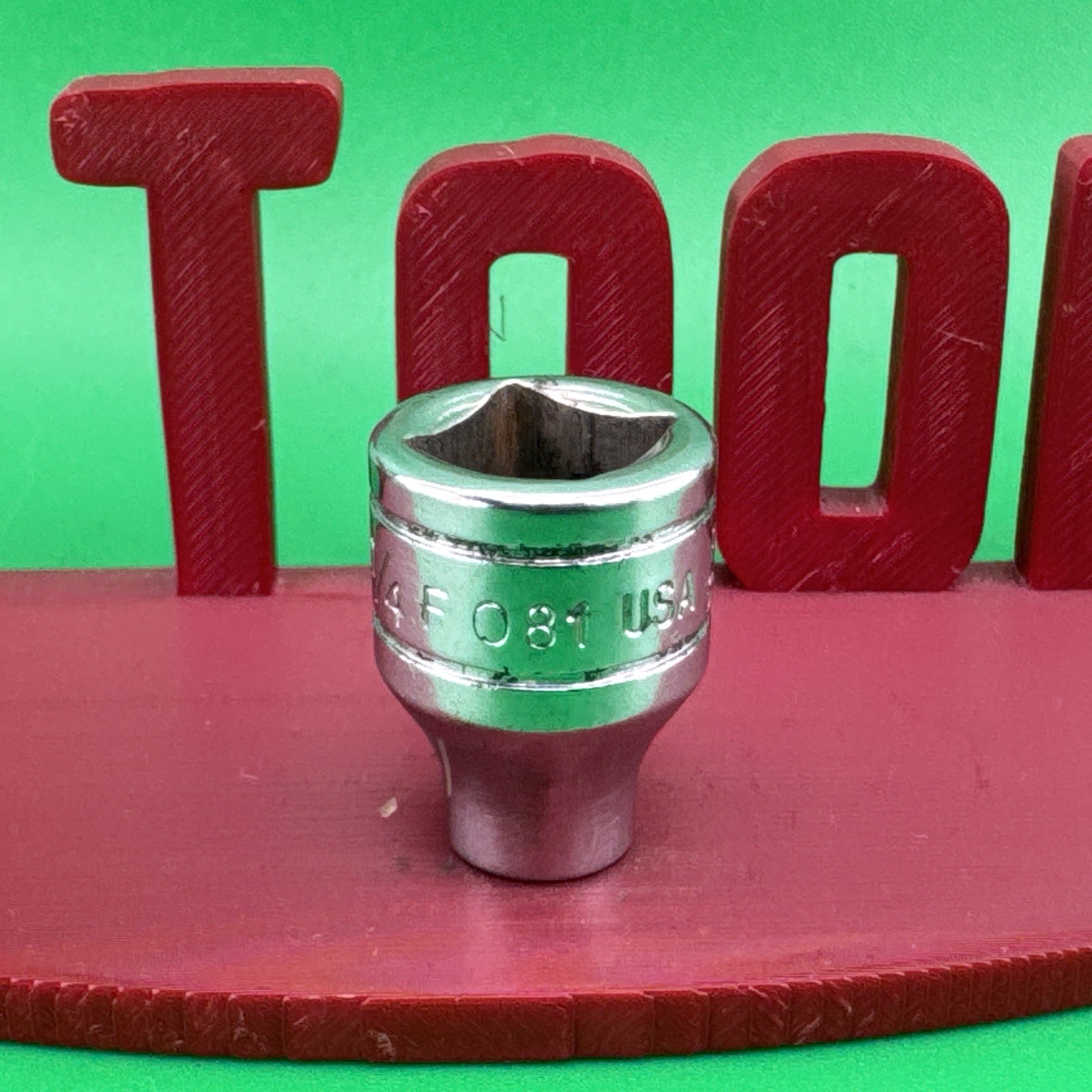 Snap On F081 3/8″ Drive 12-Point SAE 1/4″ Shallow Chrome Socket 1