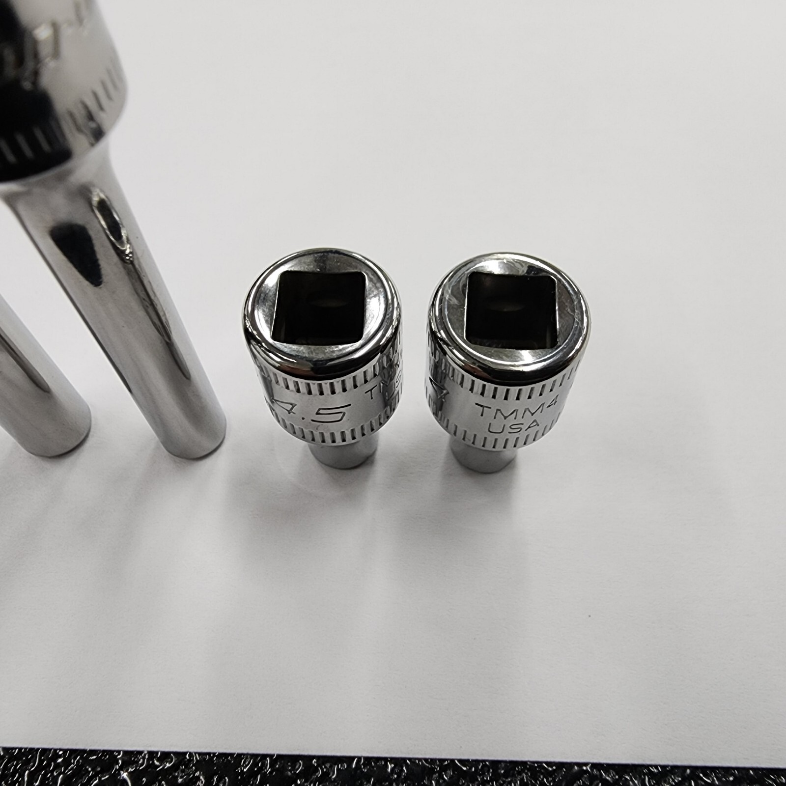 Snap-on Tools USA NEW 4pc 1/4″ Drive METRIC 6PT Shallow & Deep ADD ON 4MM 4.5MM