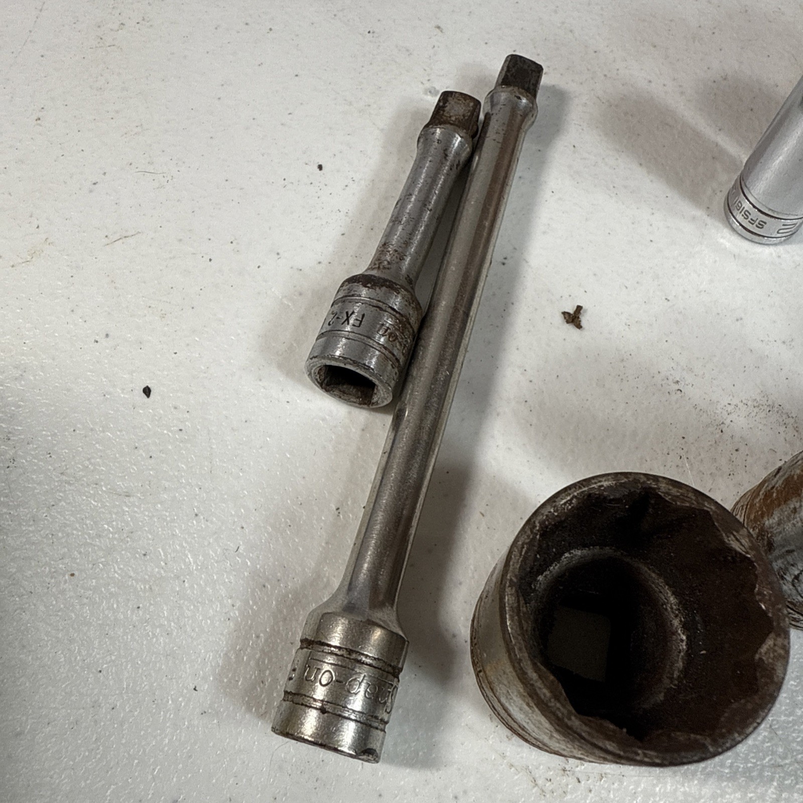SNAP-ON Socket & Extension (Lot Of 17) 3/8″ Drive Deep SAE Sockets 6 & 12 Pt
