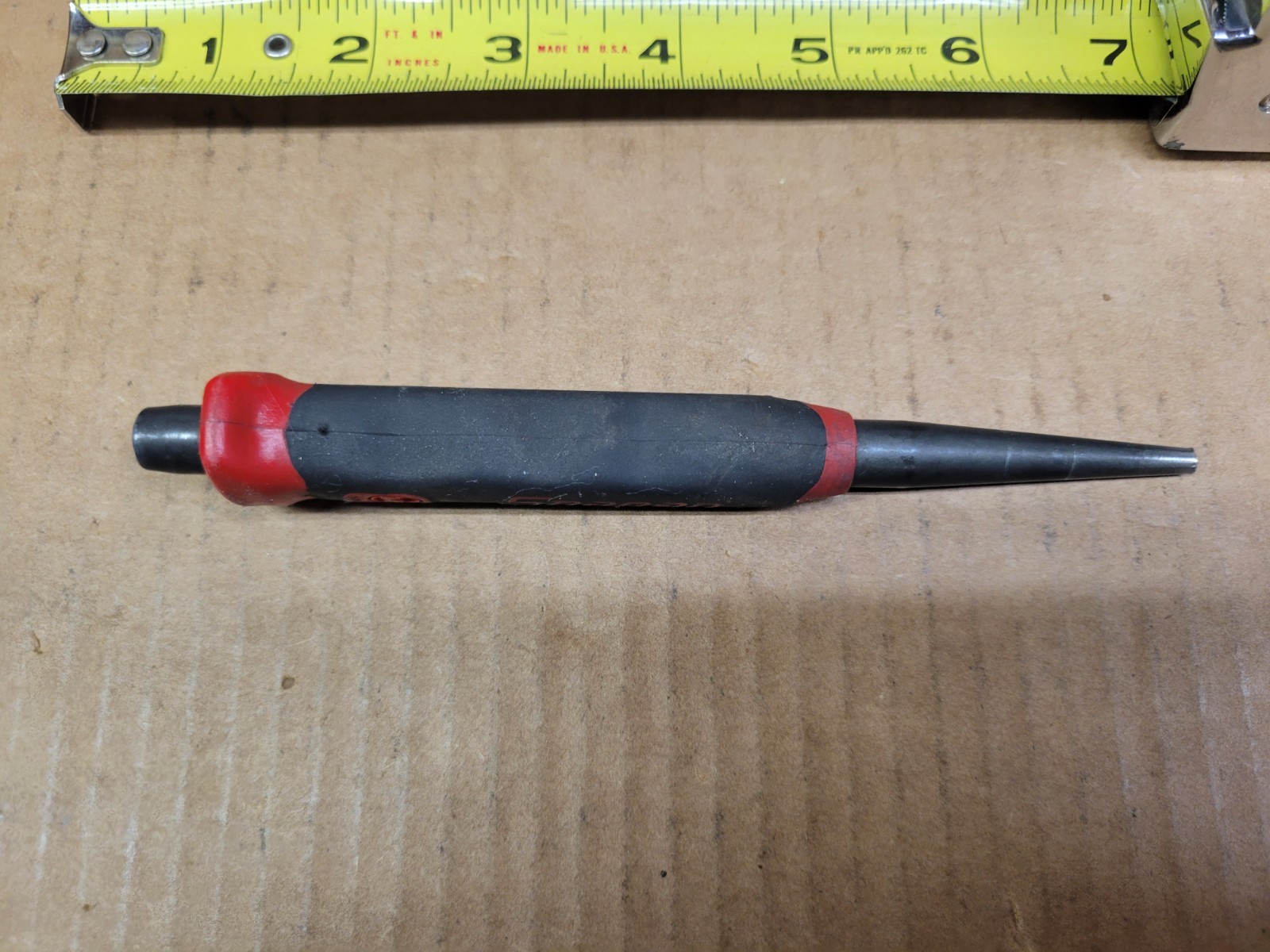 Snap On 5/32″ Starter Punch With Red / Black Comfort Handle Grip No PPSG205