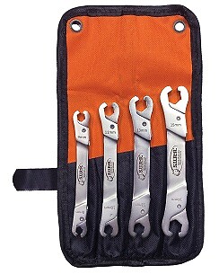 S.U.R & R Rlw400 4 Piece Ratcheting Line Wrench Set